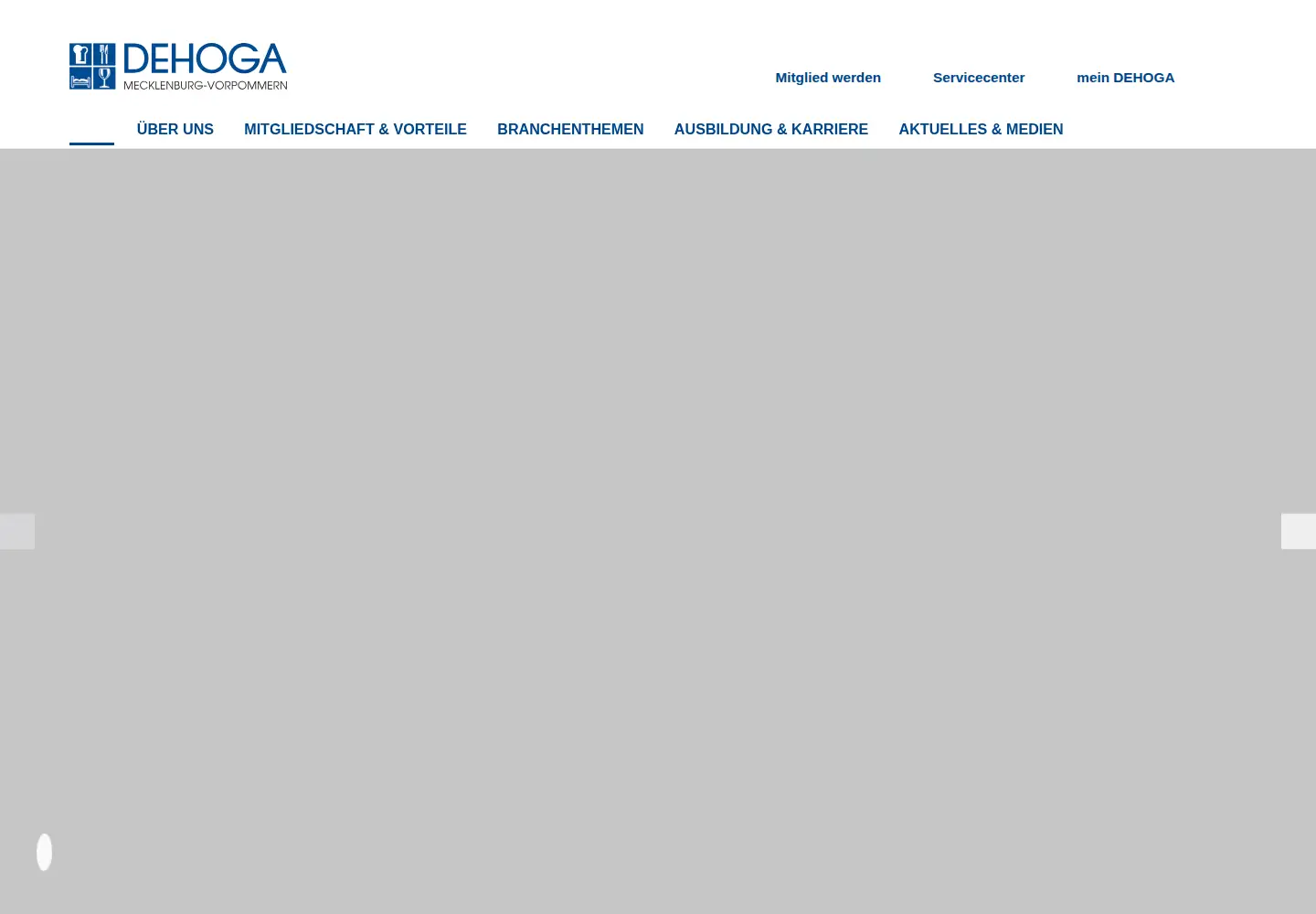 Screenshot of dehoga-mv.de