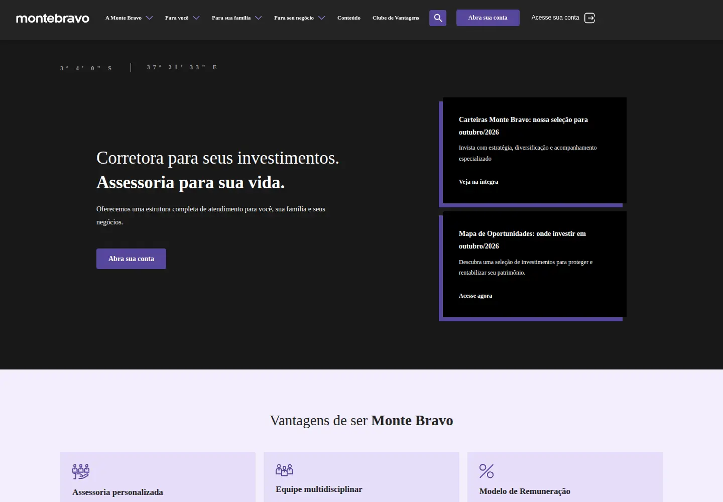 Screenshot of montebravo.com.br