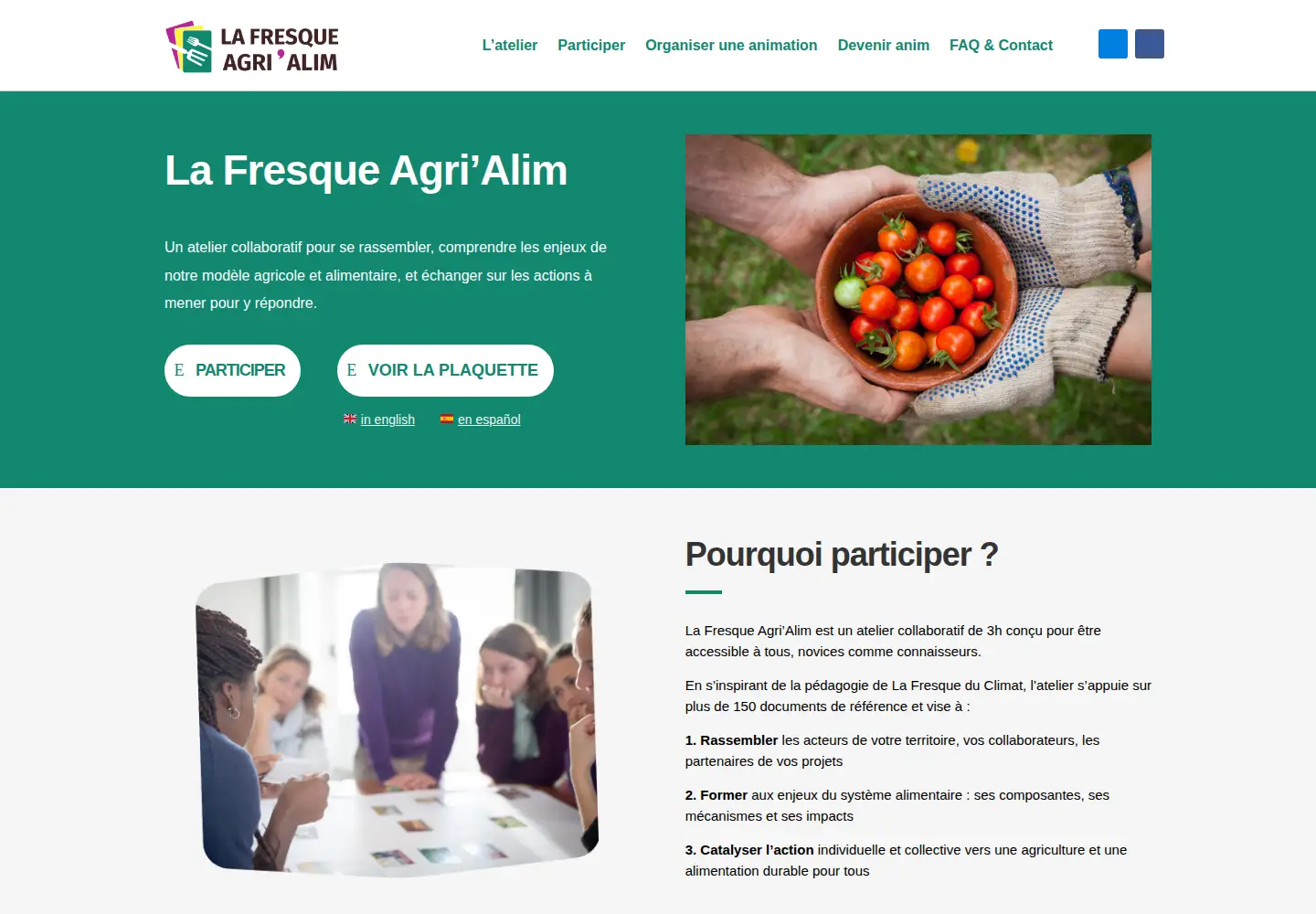 Captured homepage of fresqueagrialim.org in the current scan