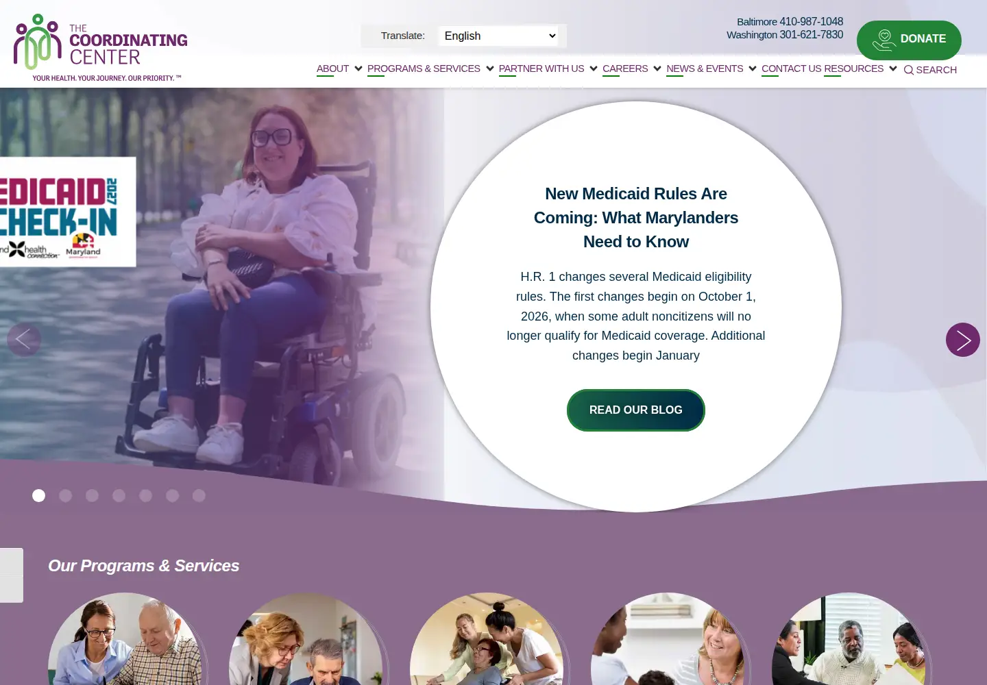 Screenshot of coordinatingcenter.org