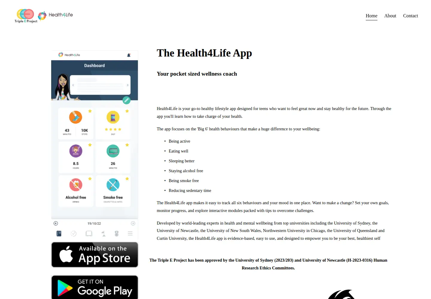 Screenshot of tripleeproject.org
