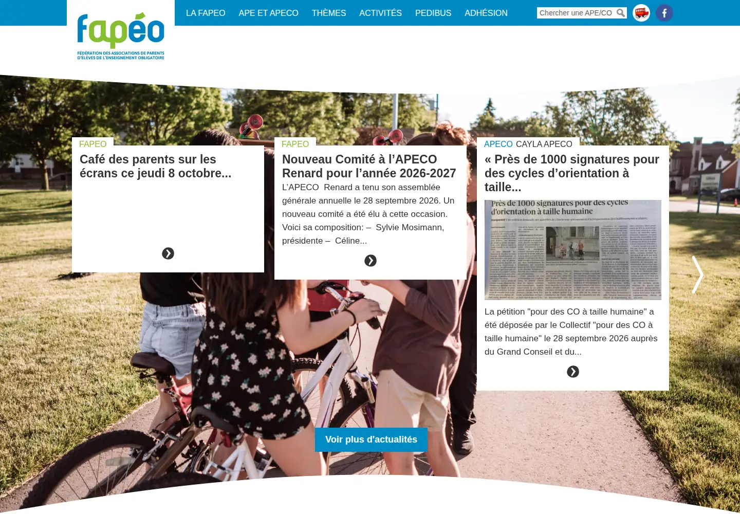 Screenshot of fapeo.ch