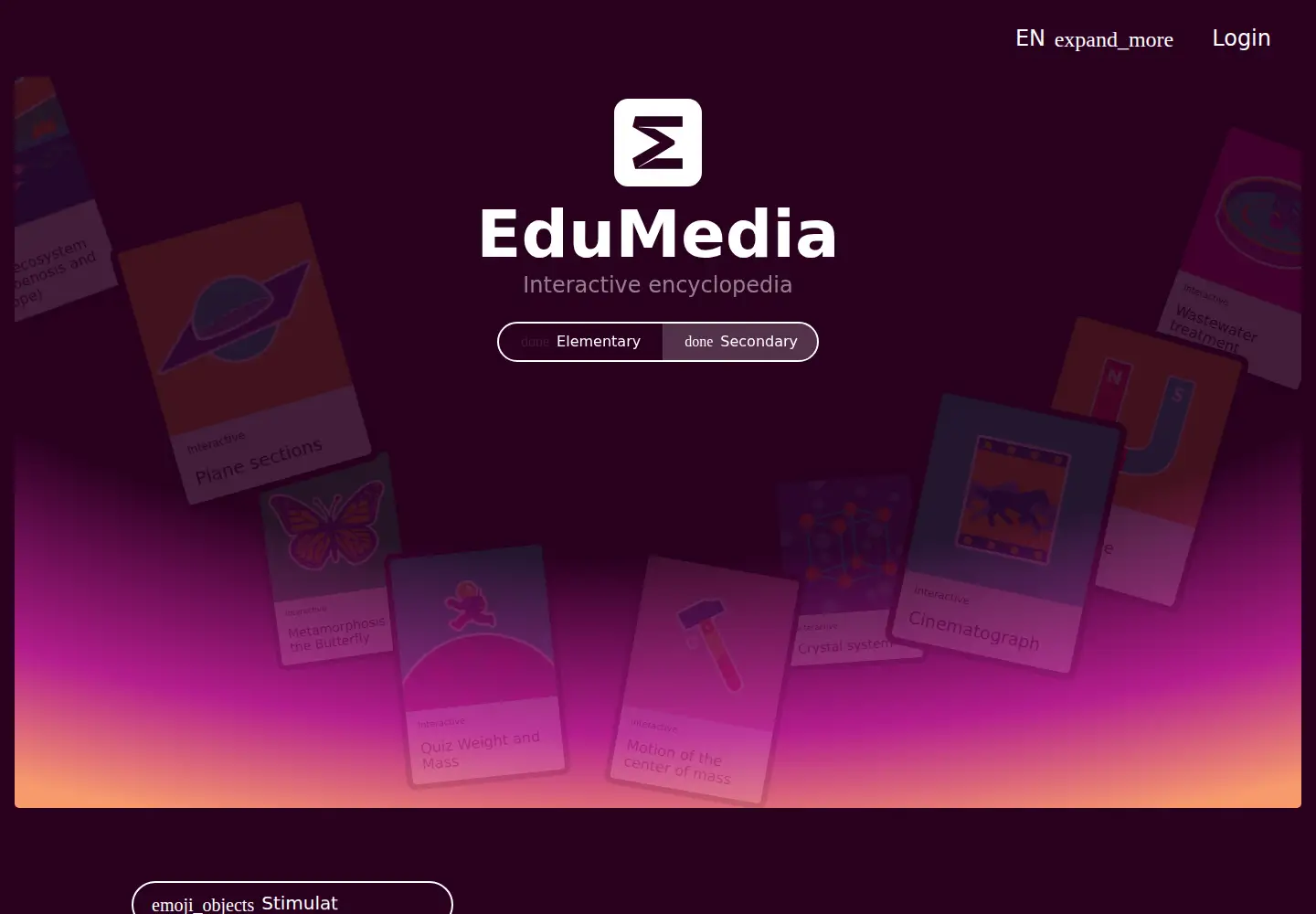 Captured homepage of edumedia.com in the current scan