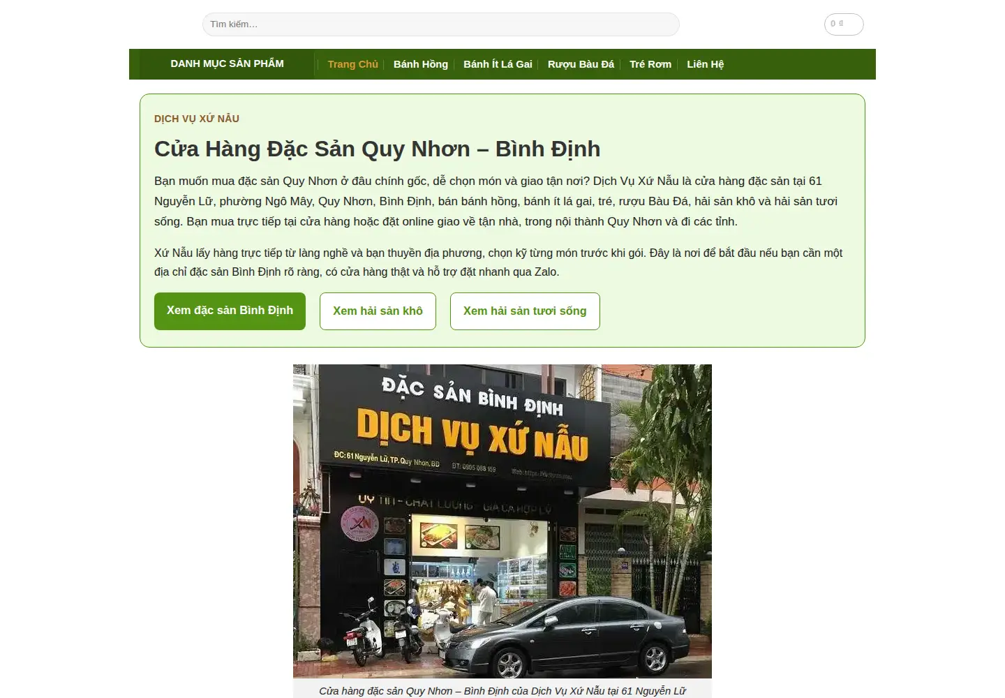 Screenshot of dichvuxunau.vn