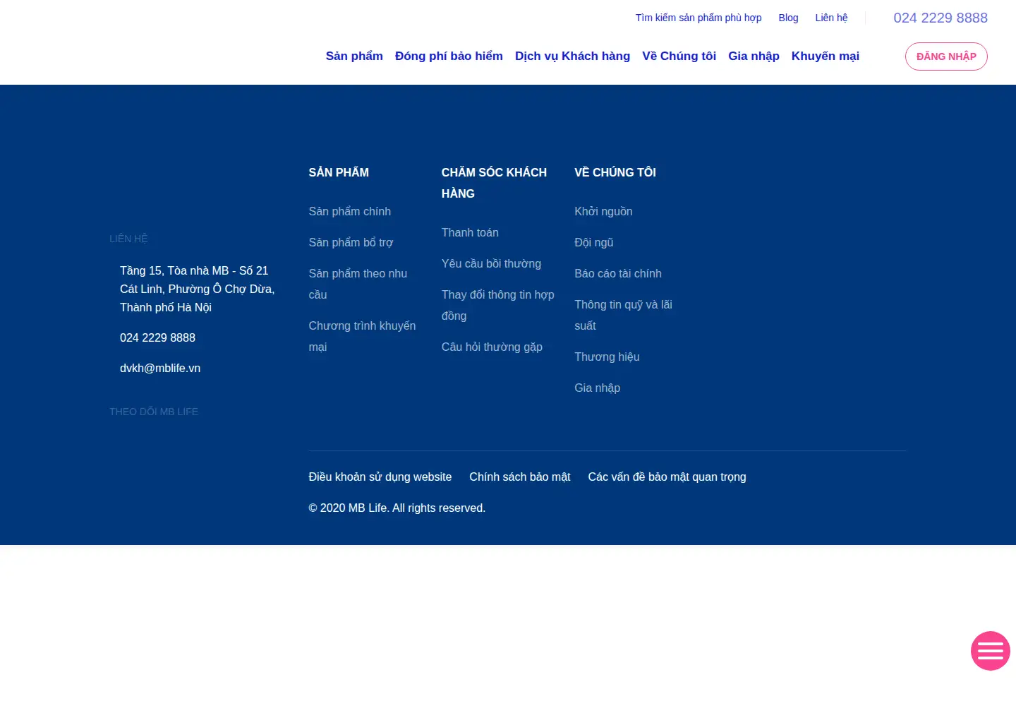 Captured homepage of mbageas.life in the current scan