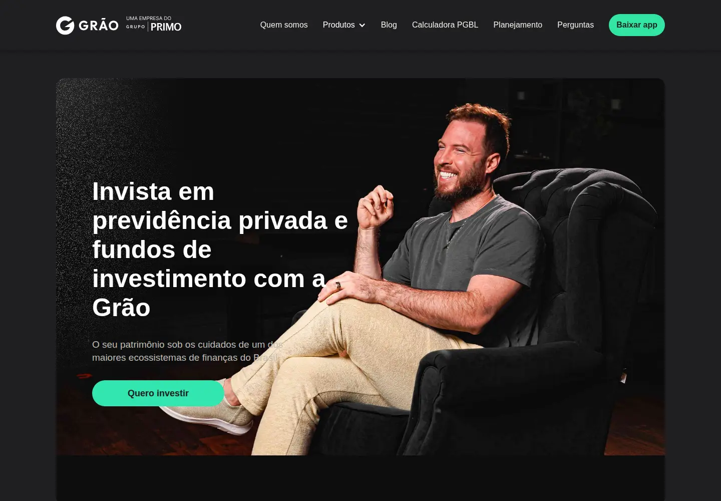 Captured homepage of grao.com.br in the current scan