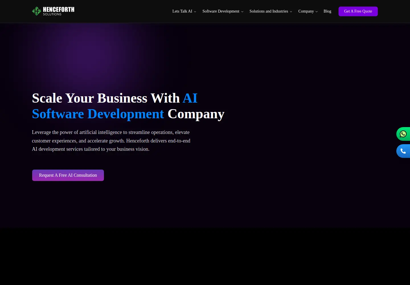 Screenshot of henceforthsolutions.com