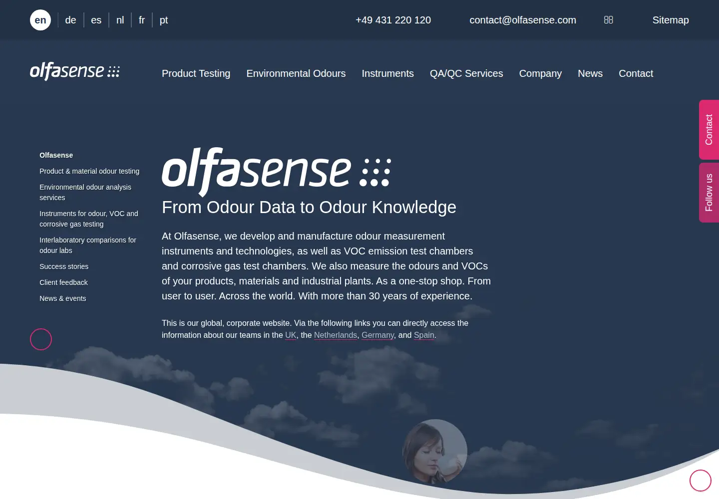 Screenshot of olfasense.com