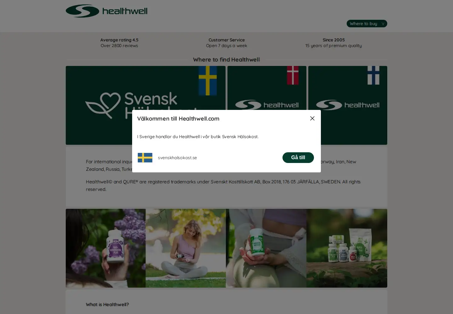 Captured homepage of healthwell.com in the current scan