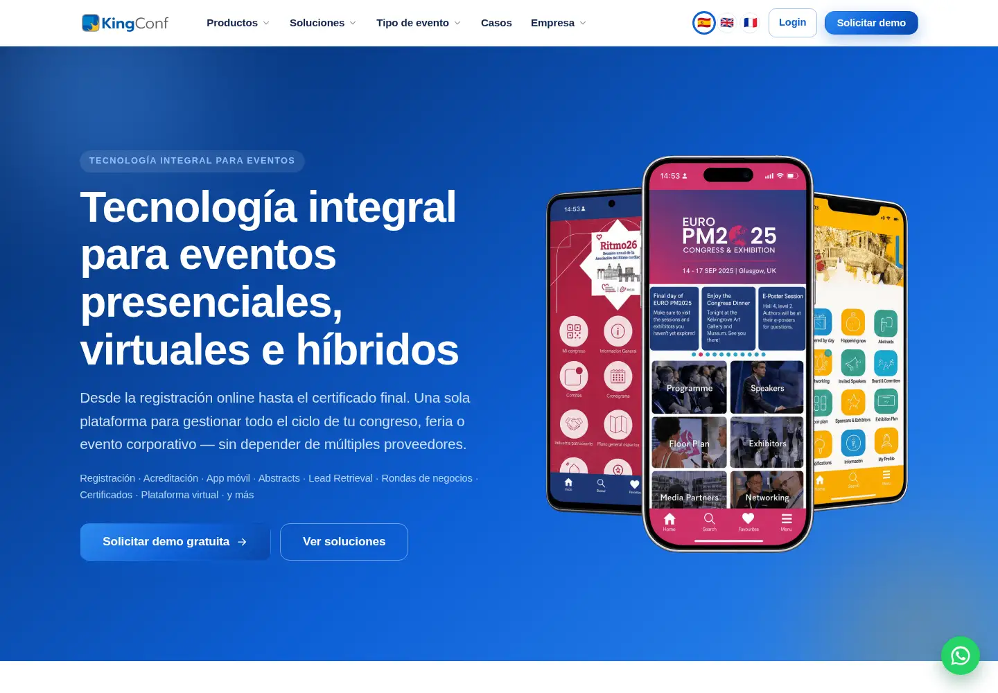 Screenshot of kingconf.com