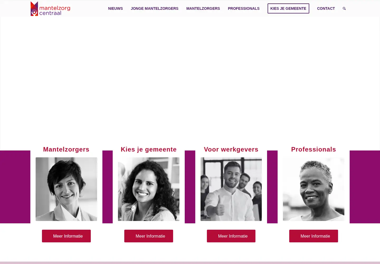 Captured homepage of mantelzorgcentraal.nl in the current scan