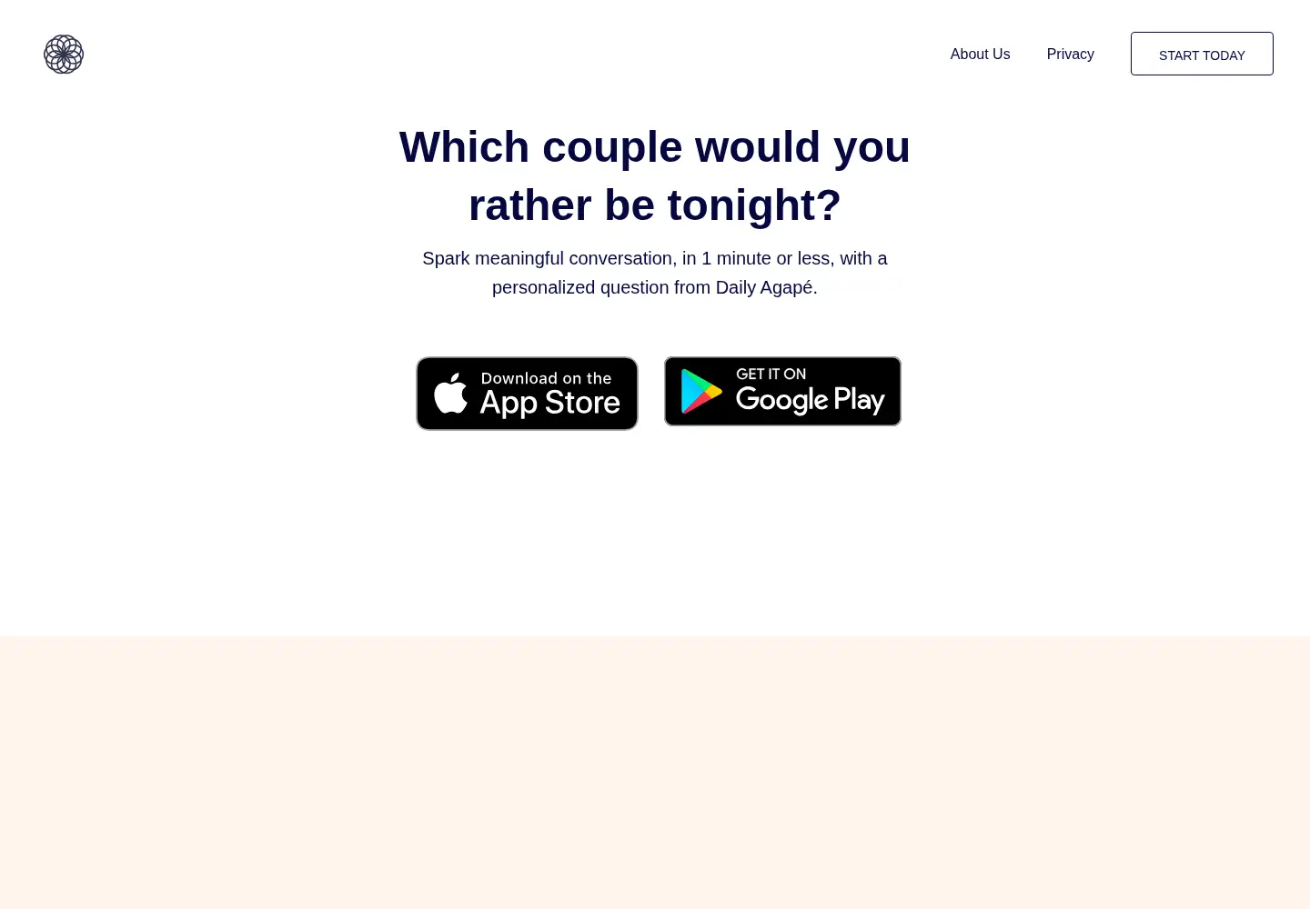 Screenshot of getdailyagape.com