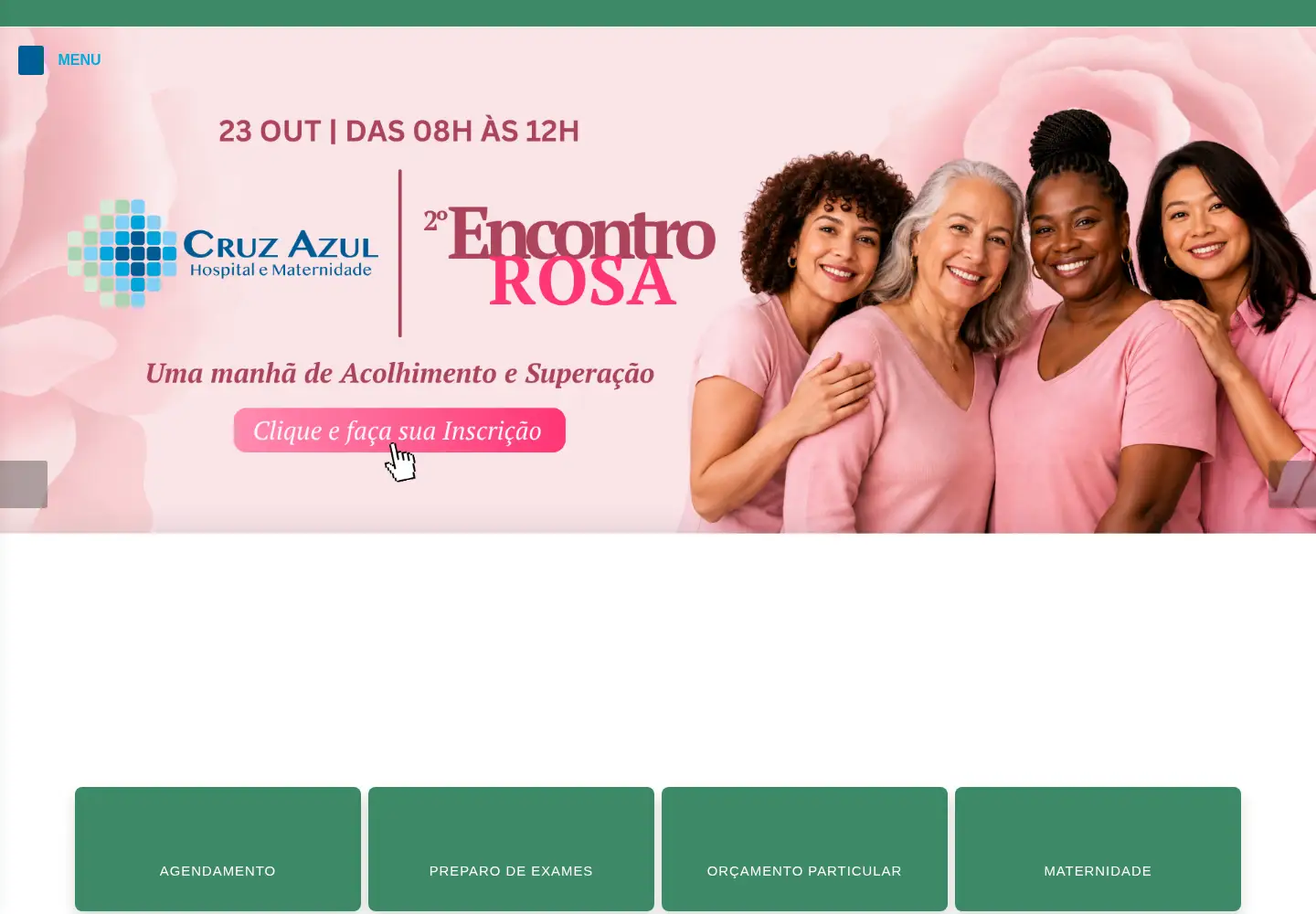Captured homepage of cruzazulsp.com.br in the current scan