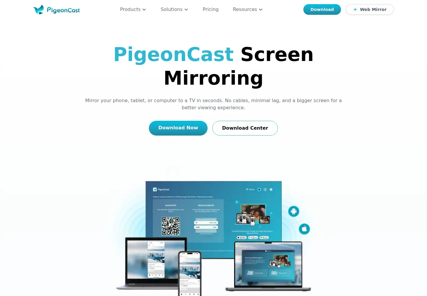 Captured homepage of pigeoncast.com in the current scan