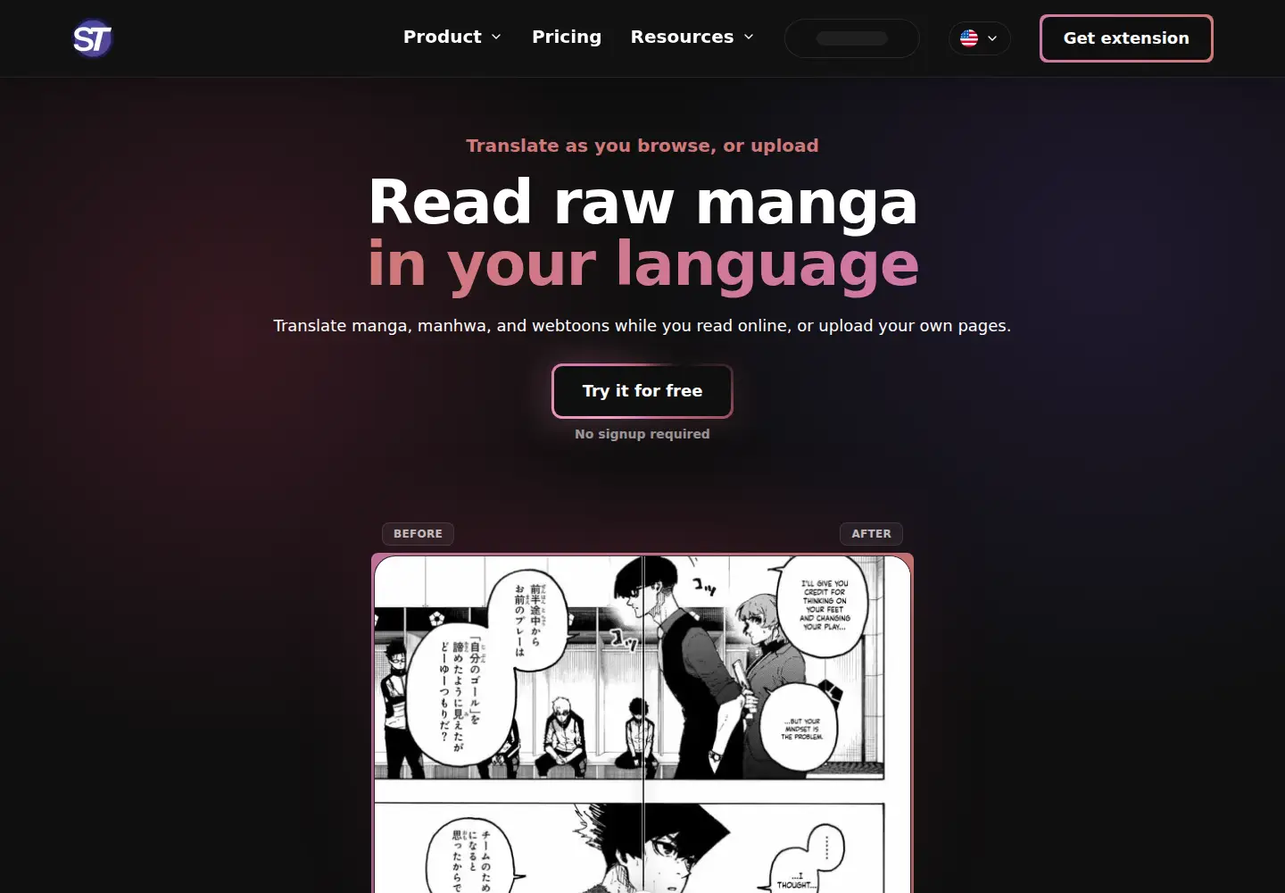 Screenshot of scan-translator.com