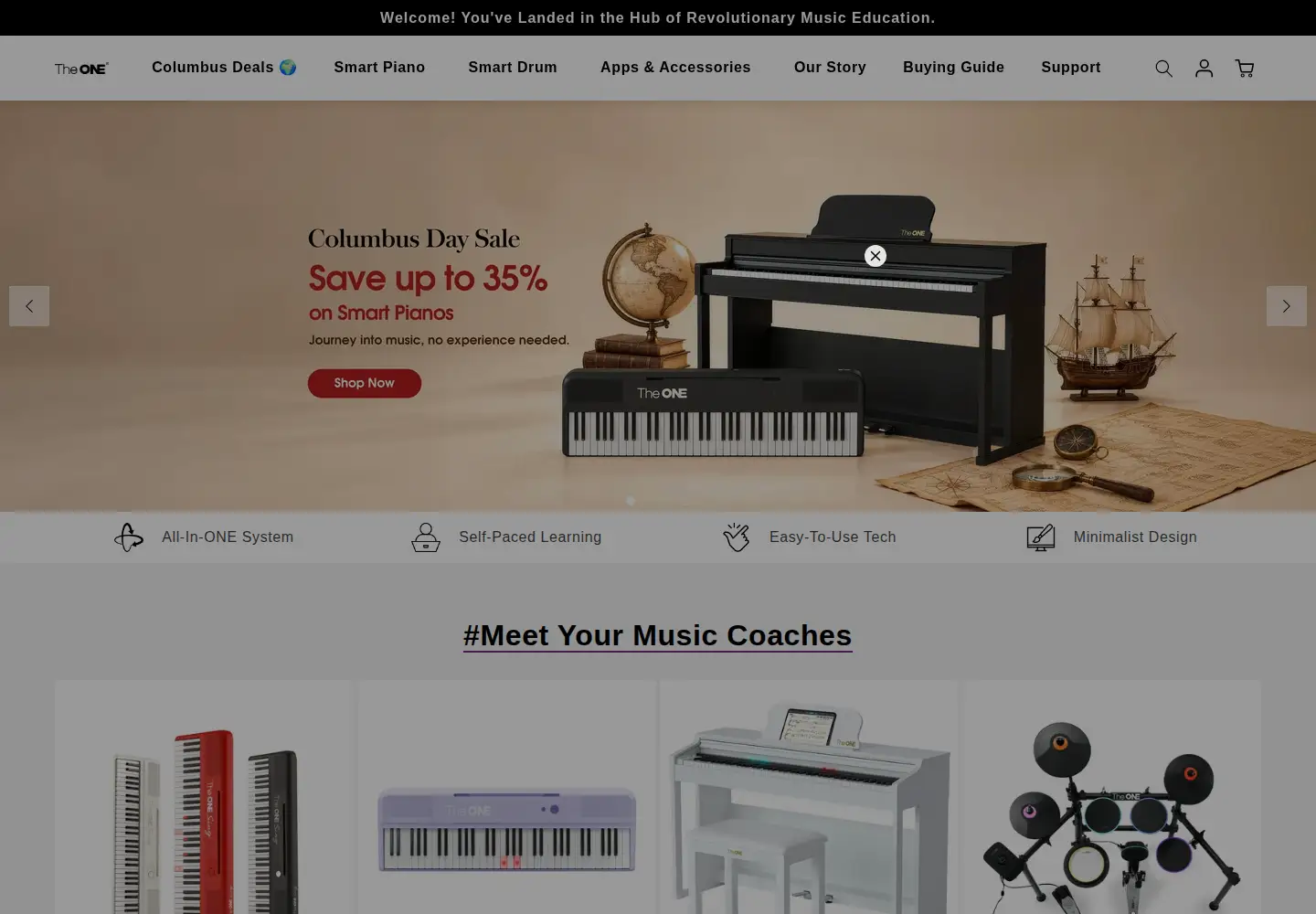 Screenshot of theonemusic.com