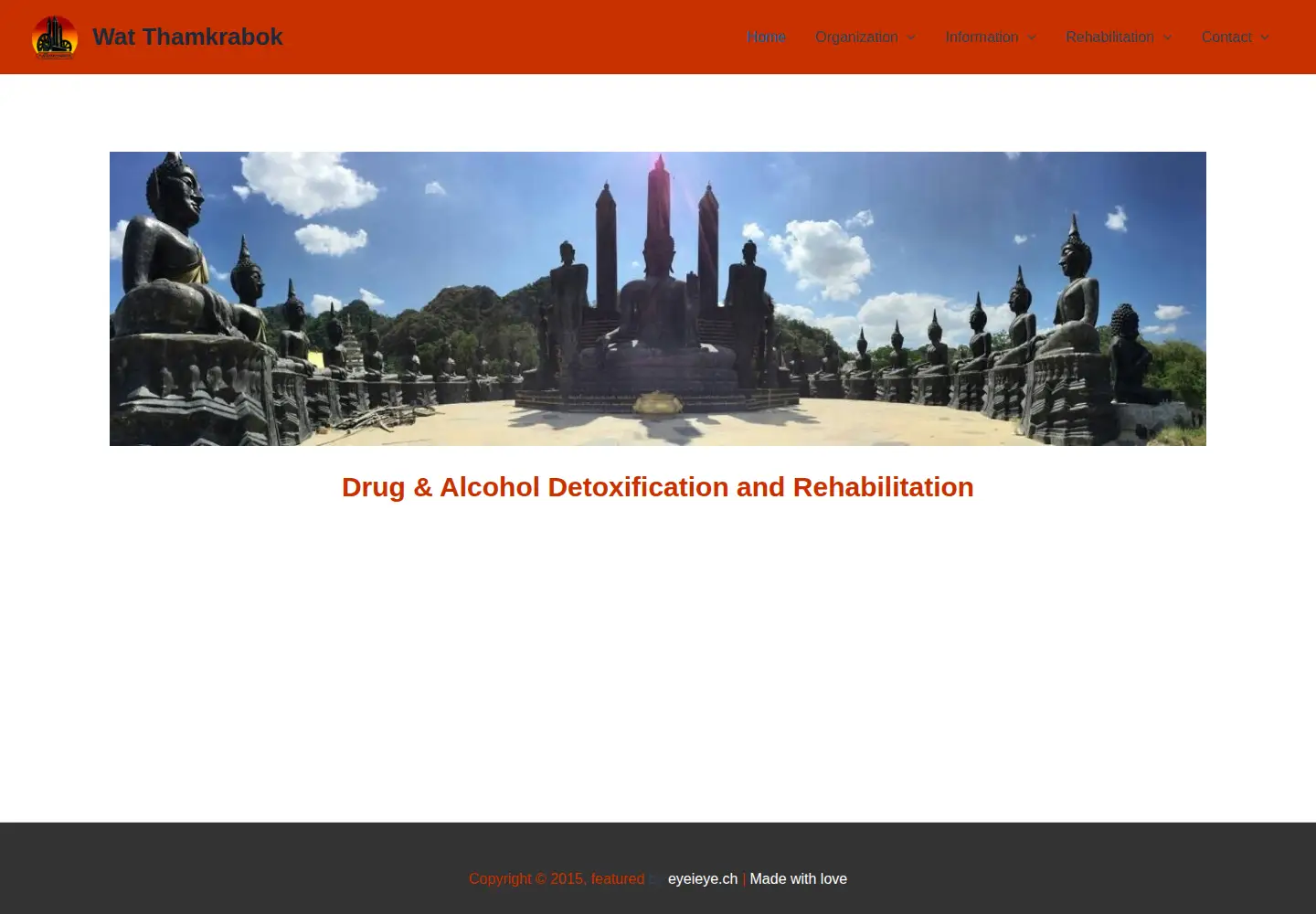 Screenshot of wat-thamkrabok.org
