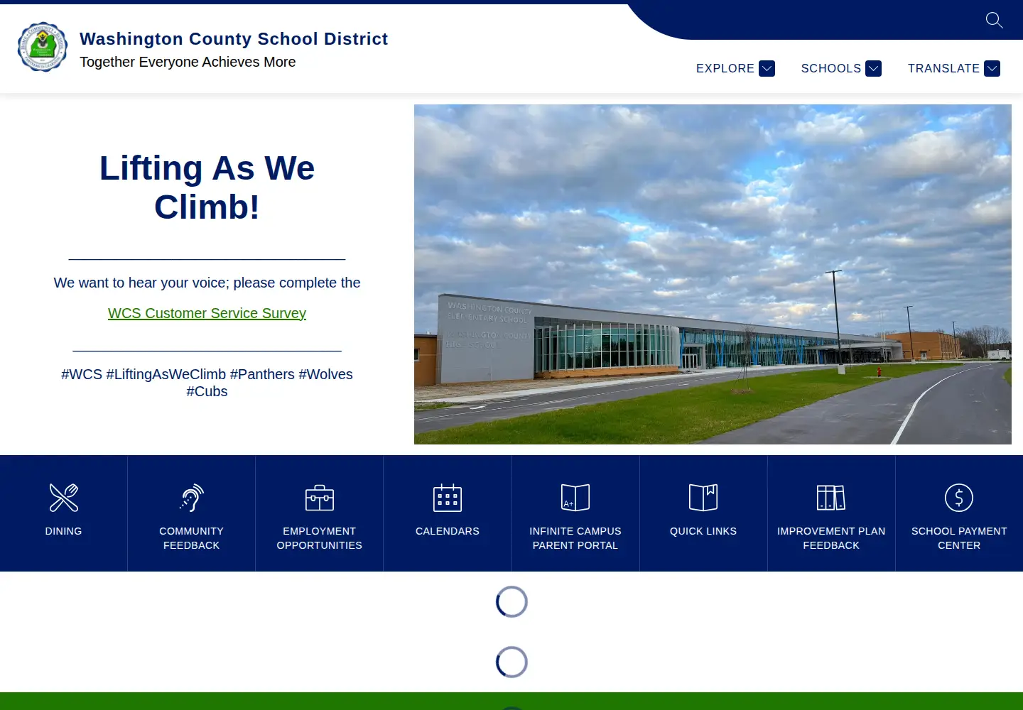 Captured homepage of wcsnc.org in the current scan