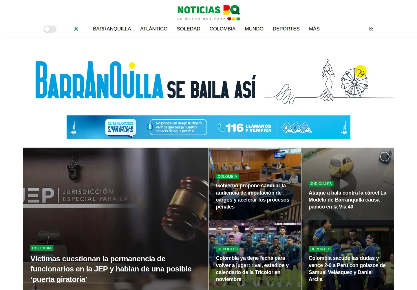Screenshot of noticiasbq.com