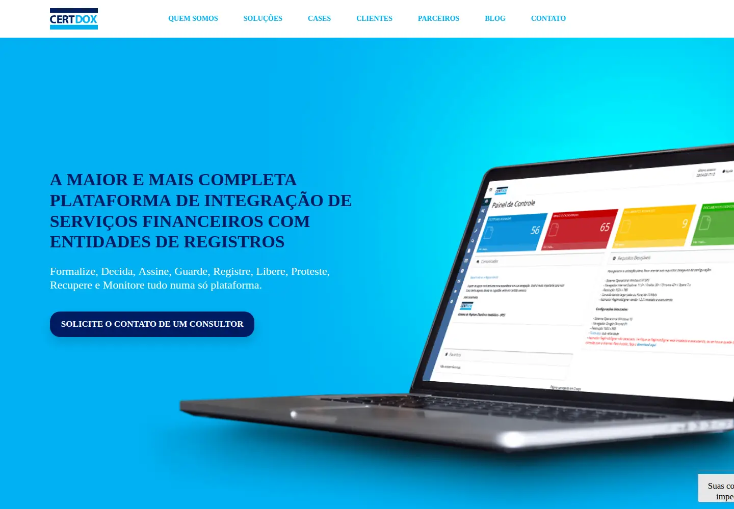 Screenshot of certdox.com.br