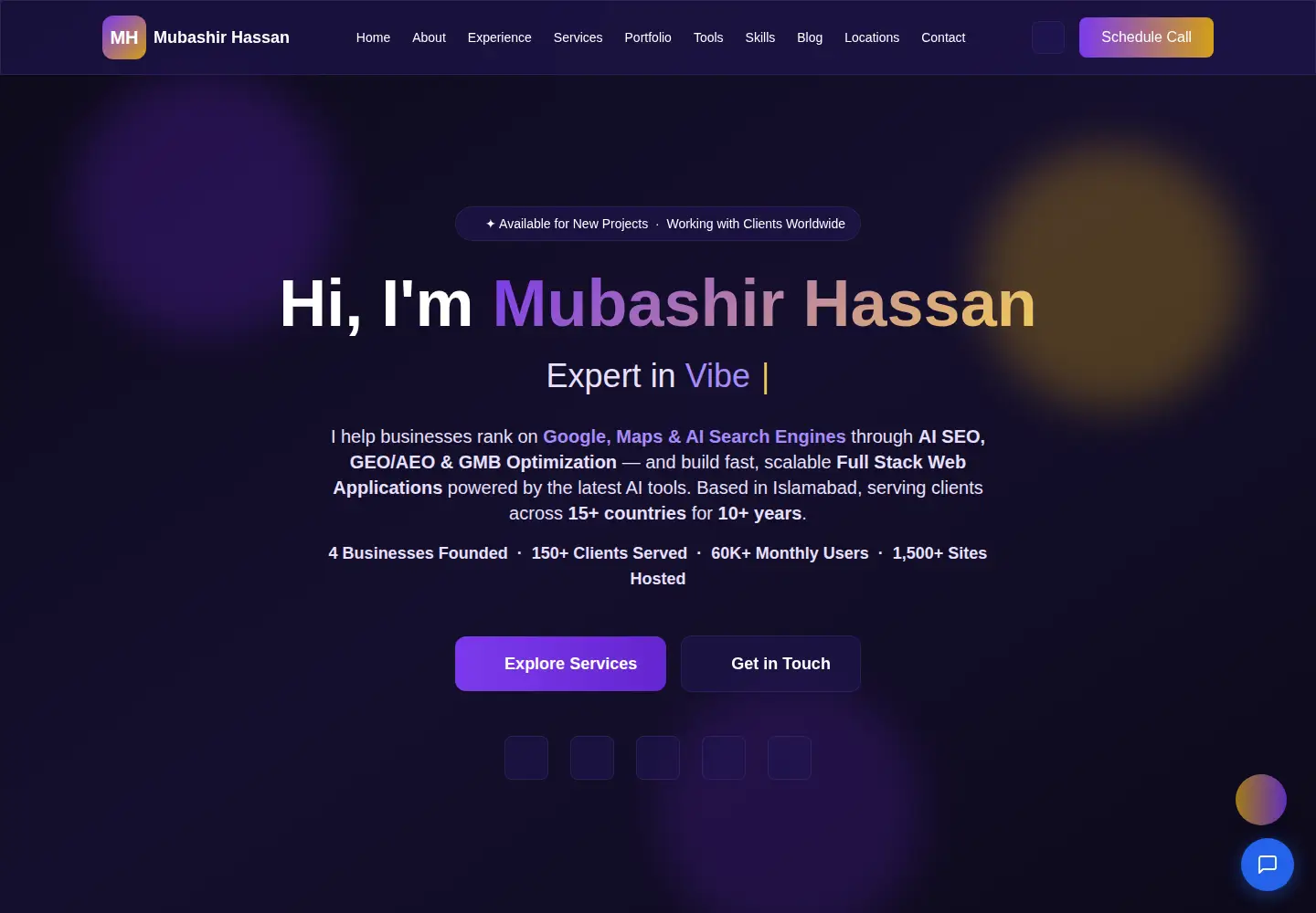 Screenshot of mubashirhassan.com