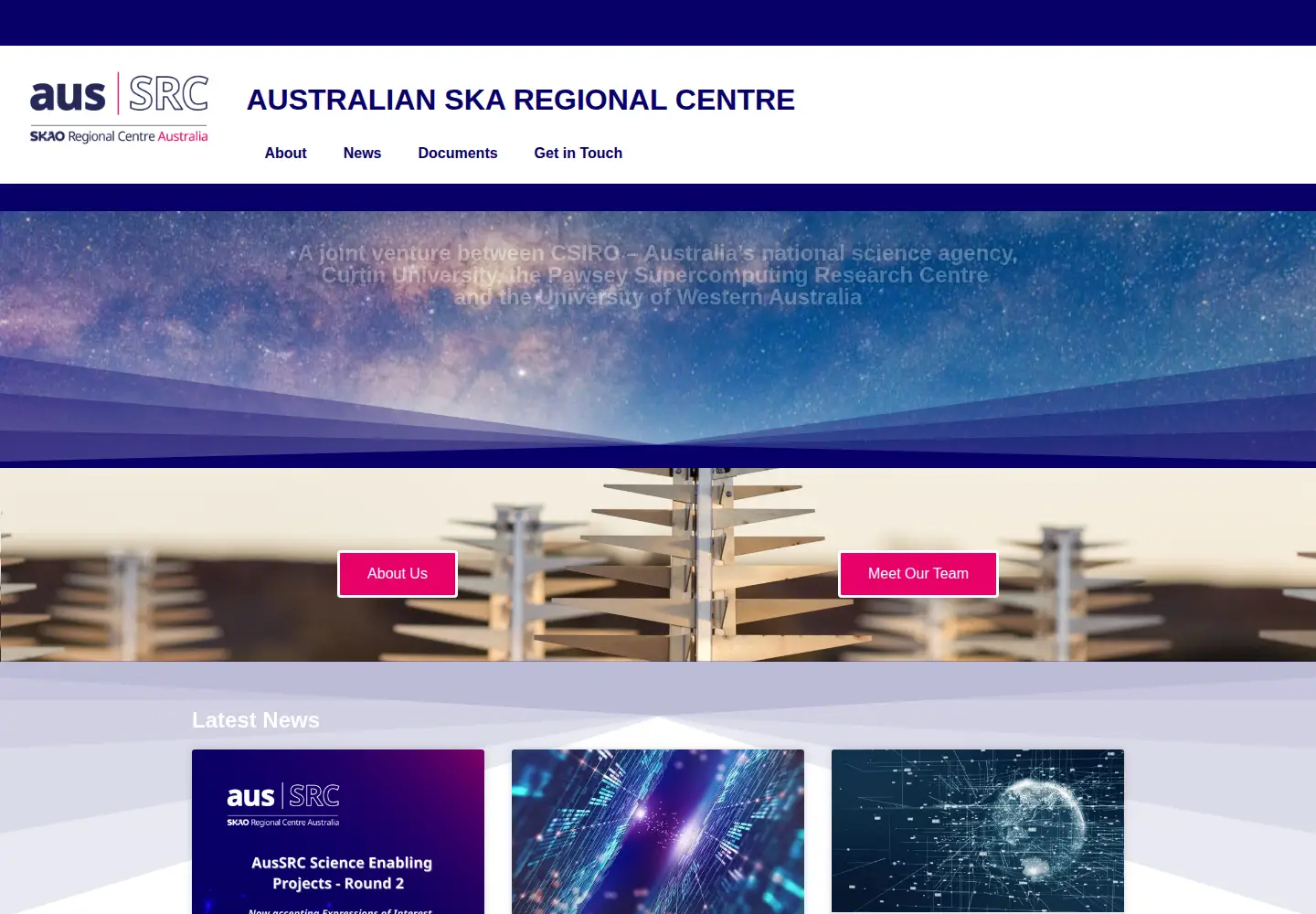 Screenshot of aussrc.org