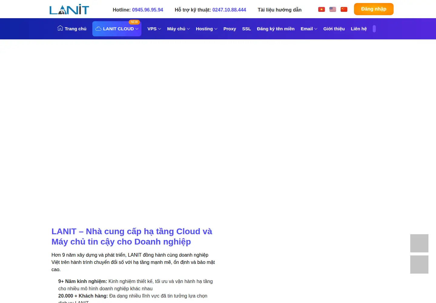 Screenshot of lanit.com.vn