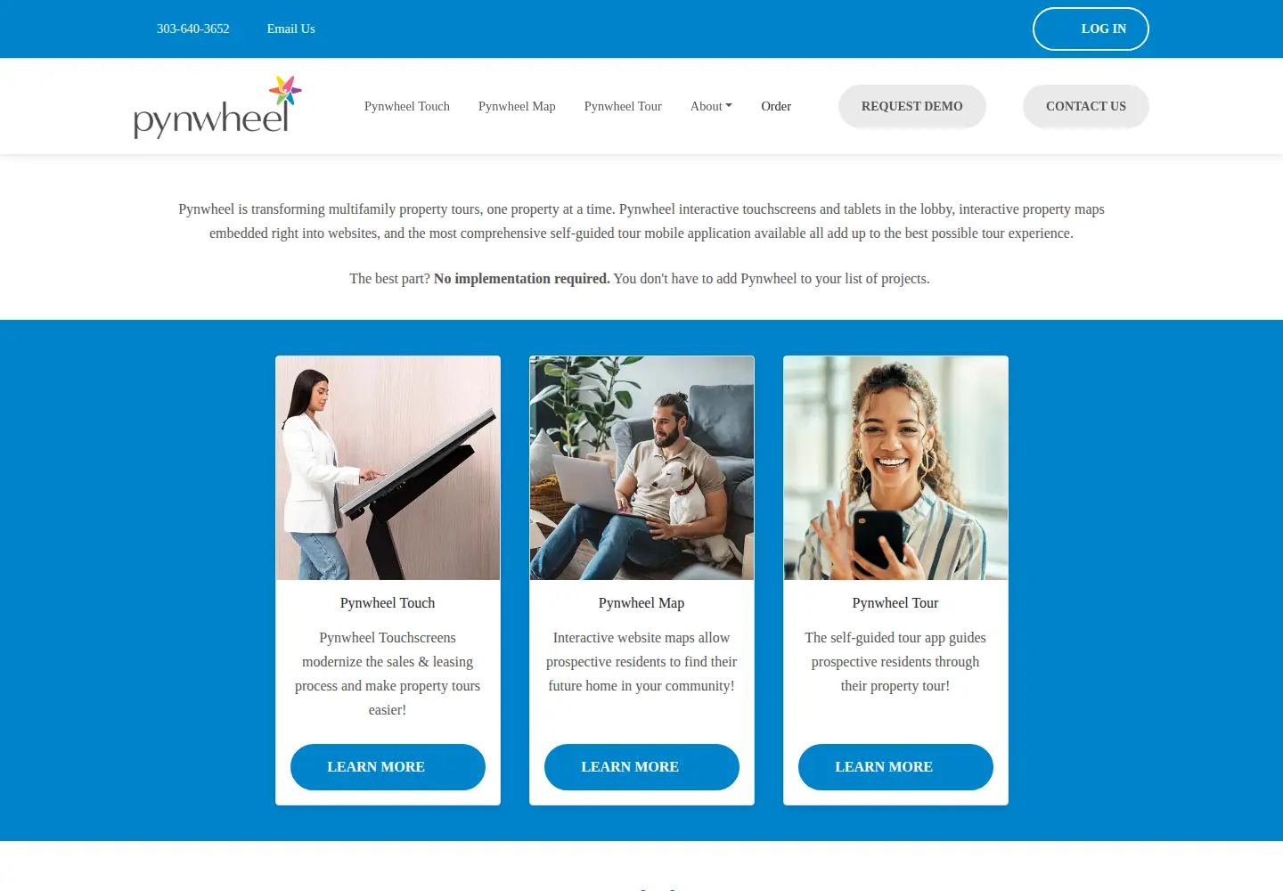Screenshot of pynwheeltouchscreens.com