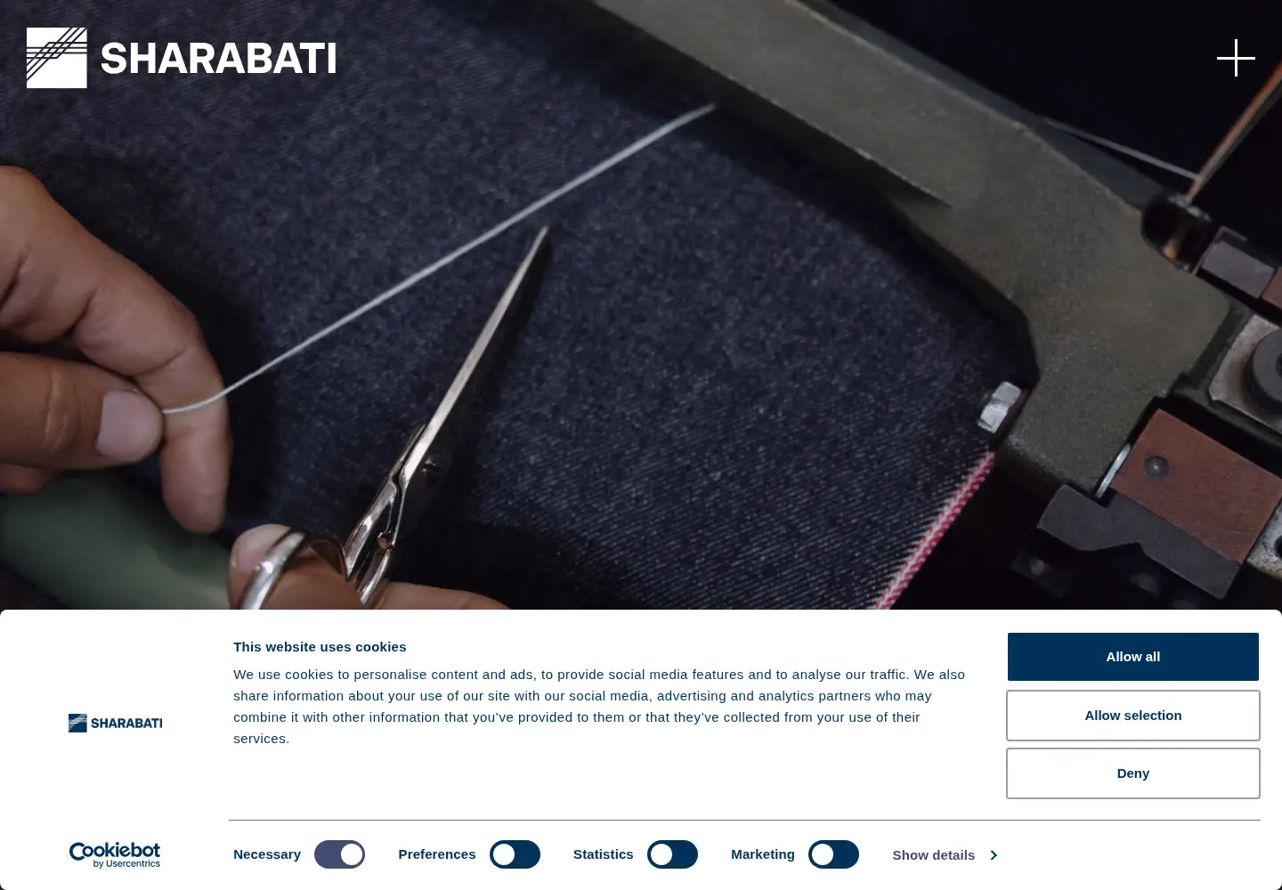Screenshot of sharabati-denim.com