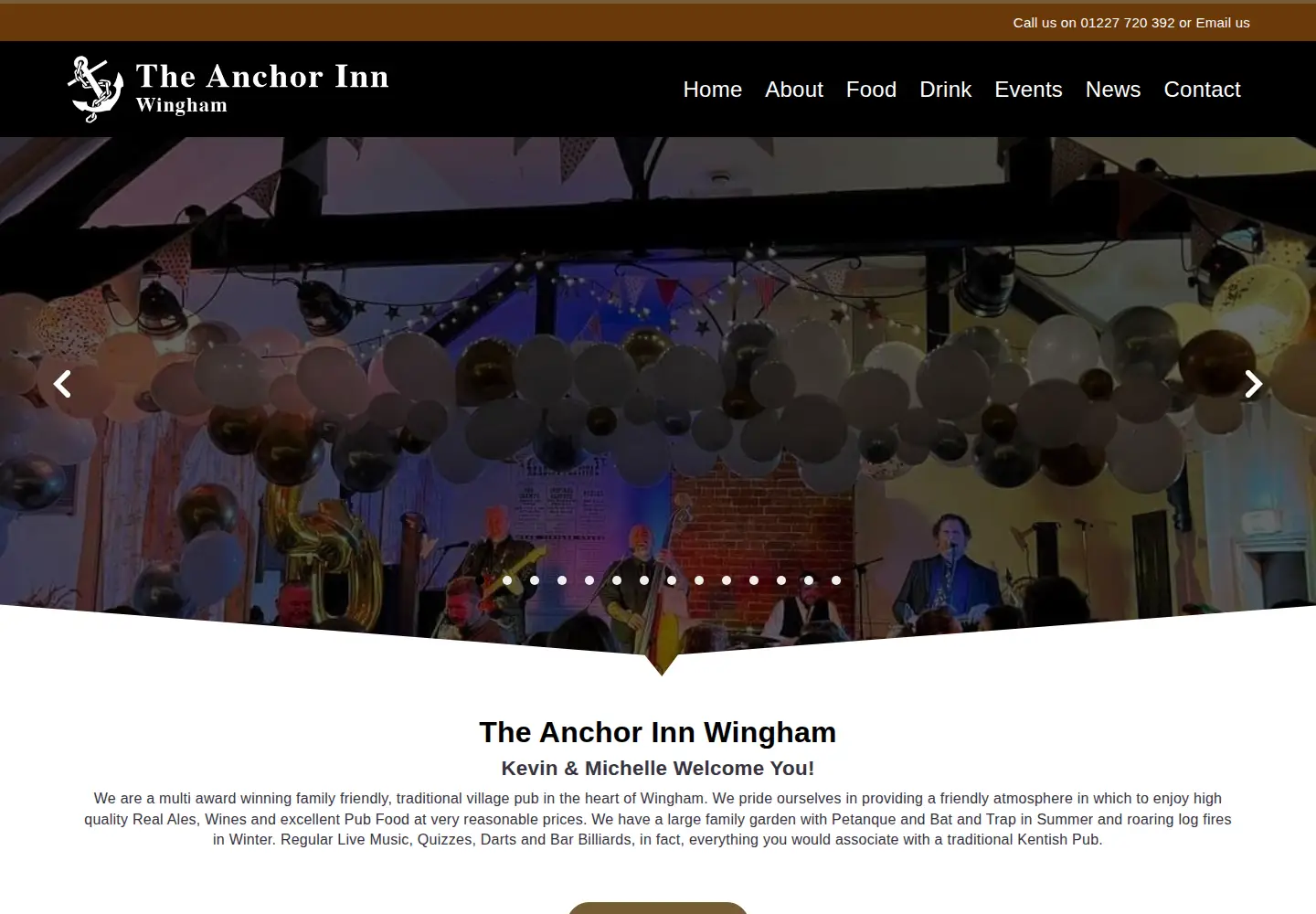Captured homepage of theanchoratwingham.com in the current scan