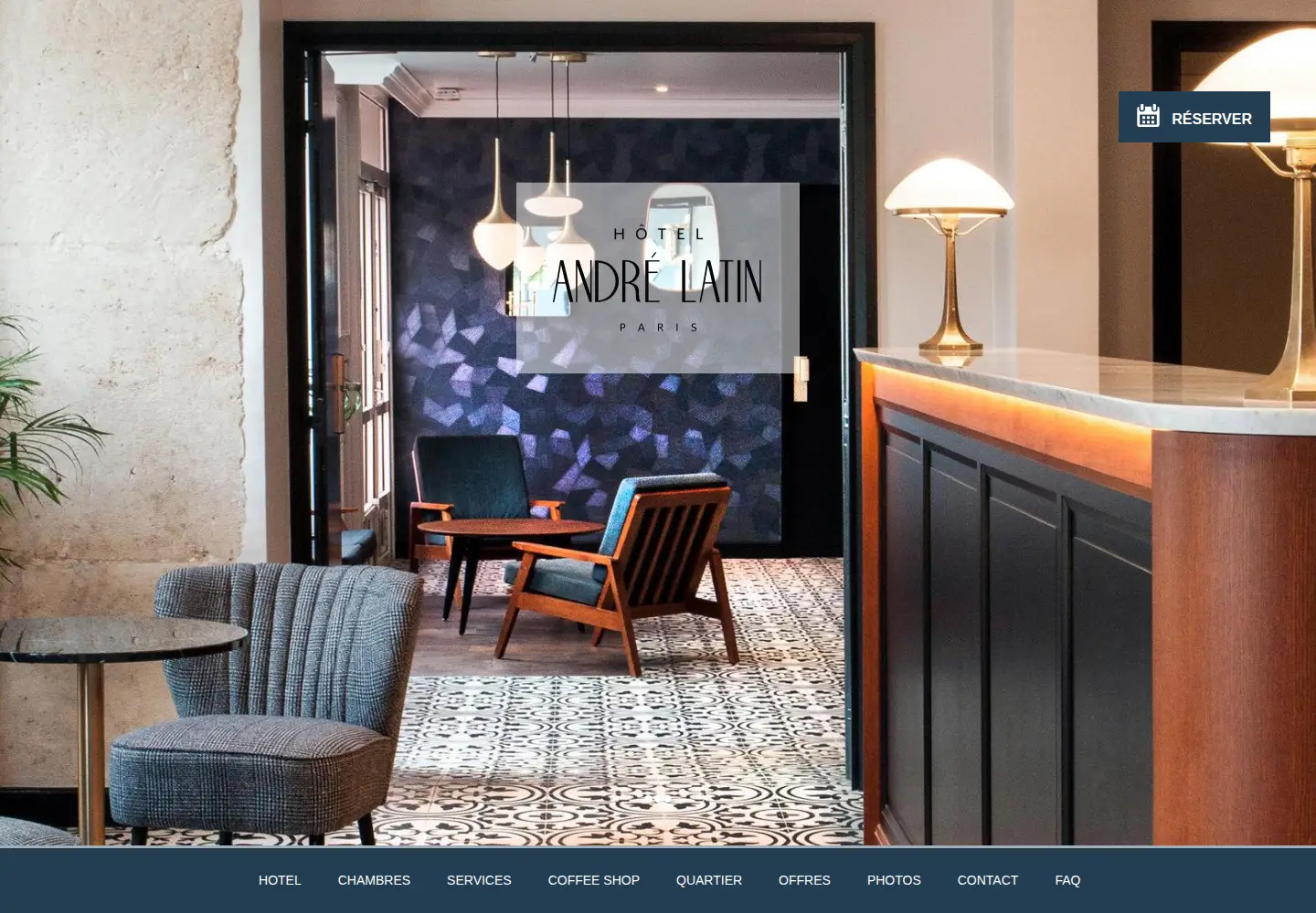 Screenshot of hotelandrelatin.fr