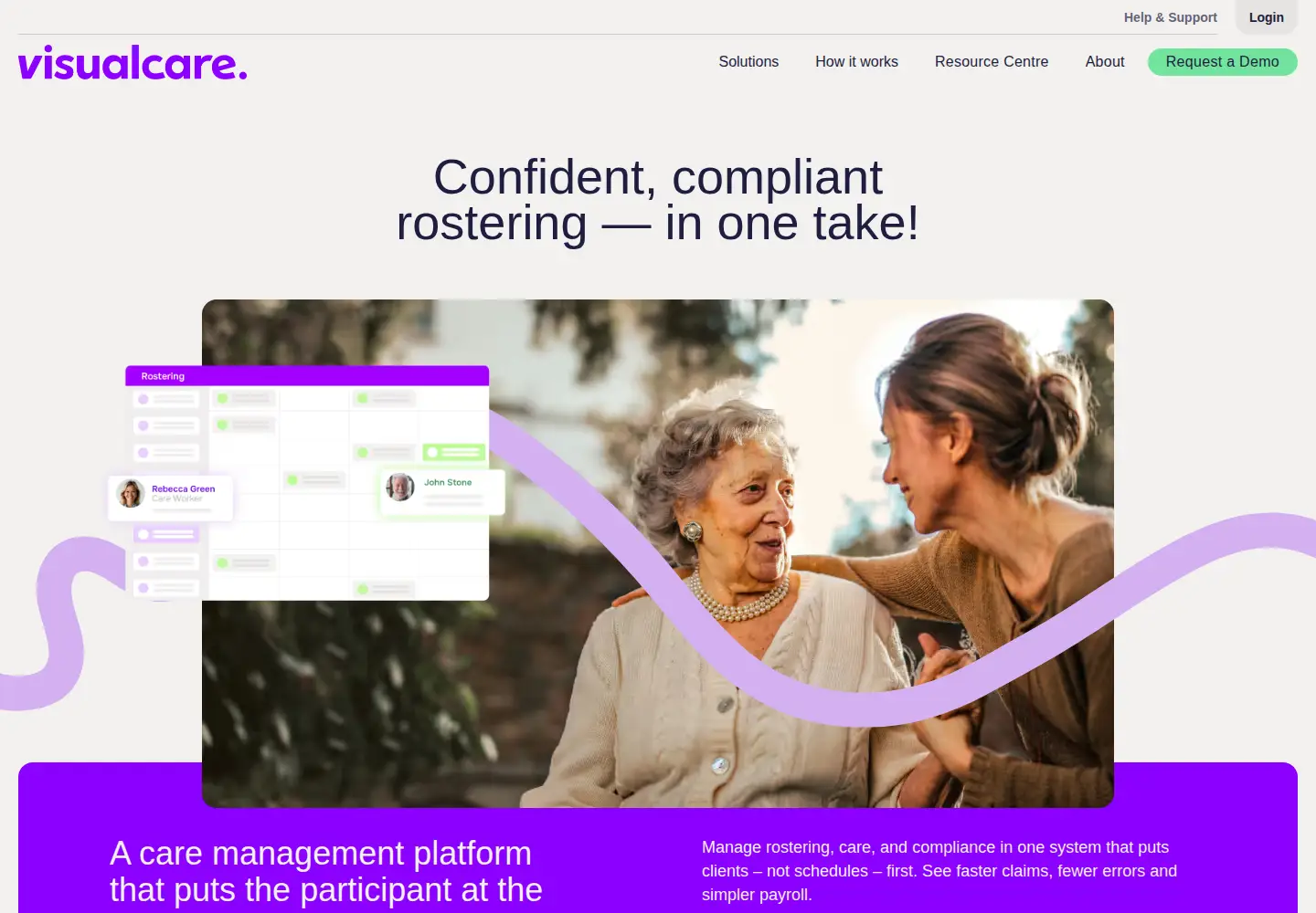 Screenshot of visualcare.com.au