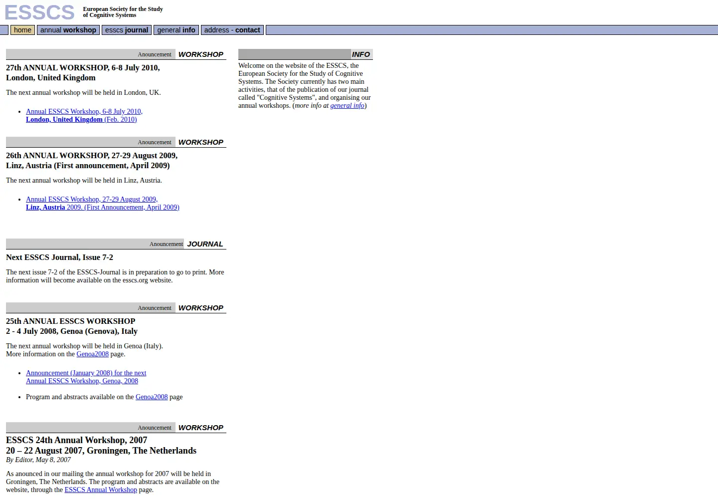 Screenshot of esscs.org