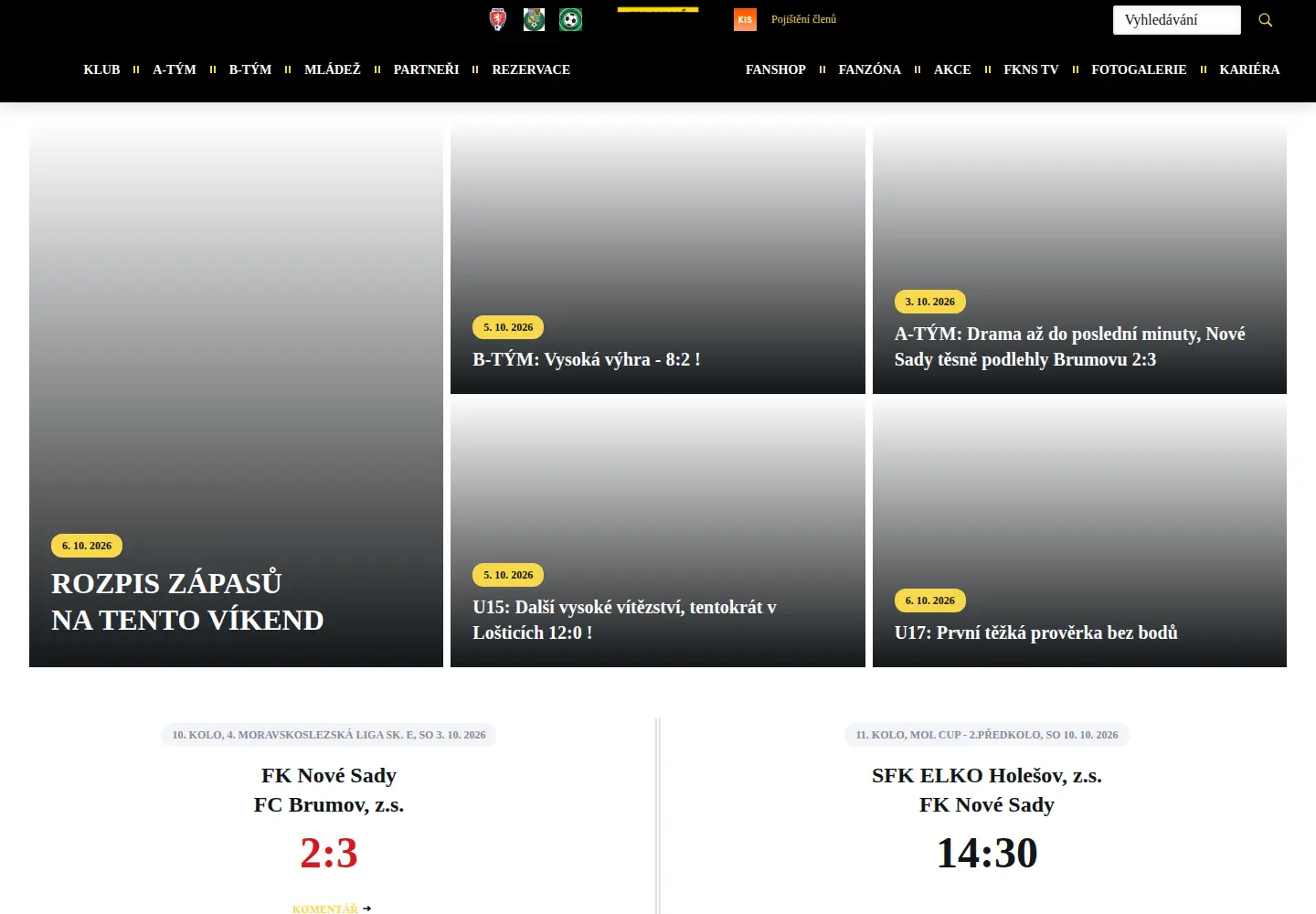 Screenshot of fknovesady.cz