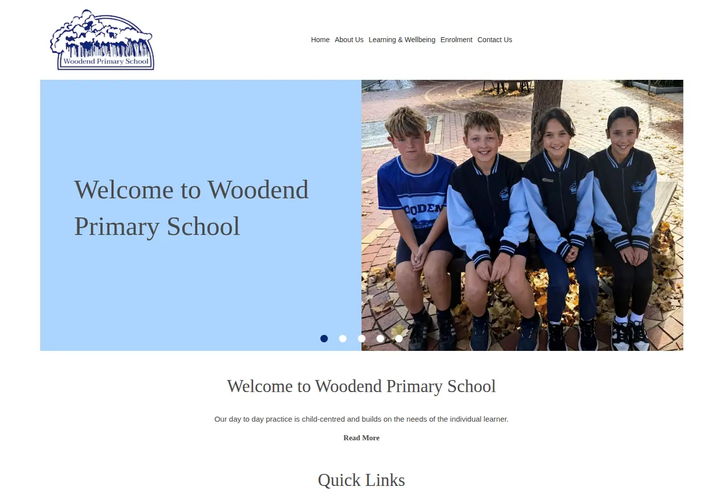 Screenshot of woodend.vic.edu.au