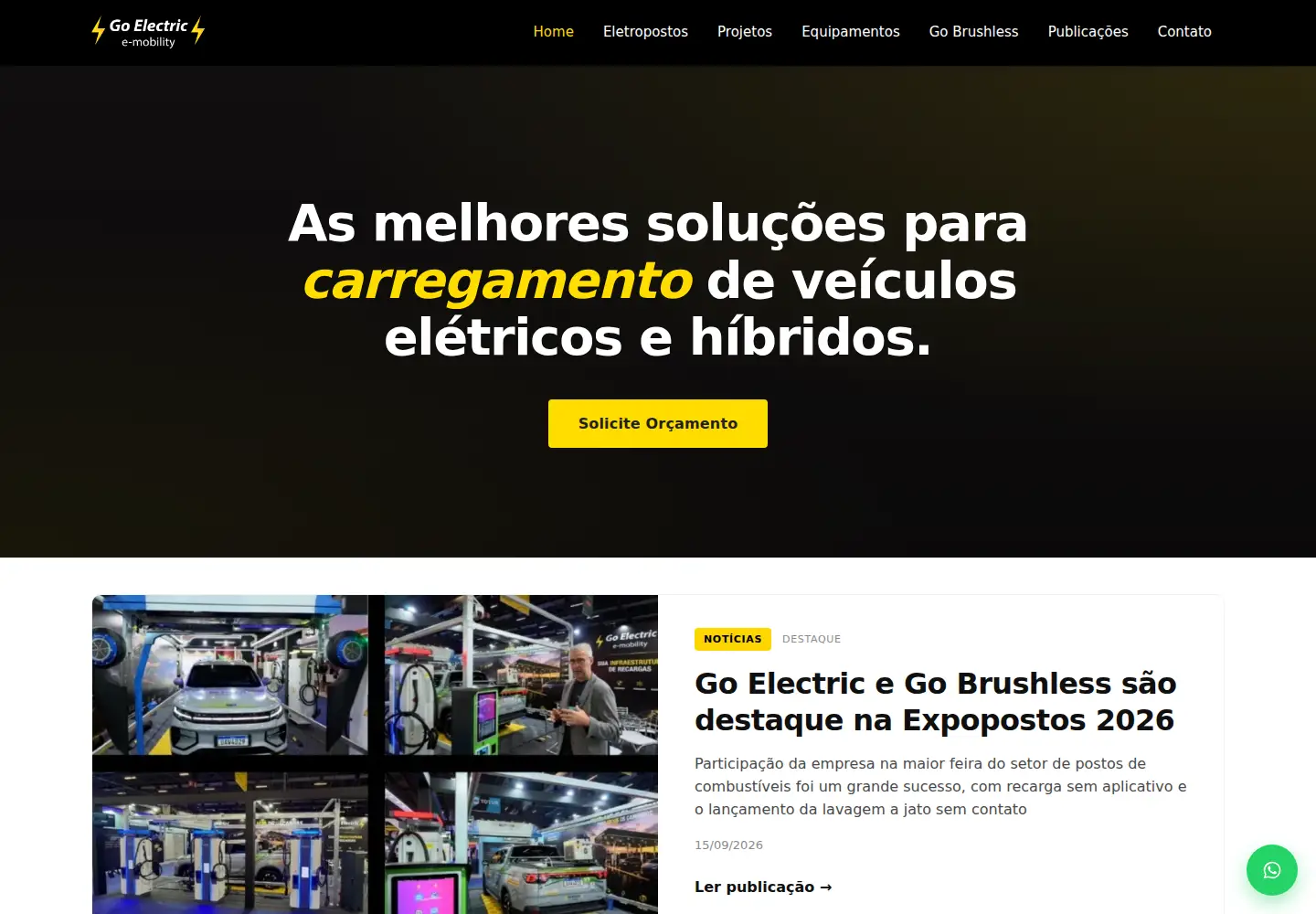 Screenshot of goelectric-emobility.com