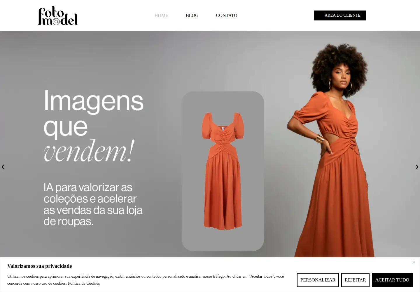 Screenshot of fotomodel.com.br