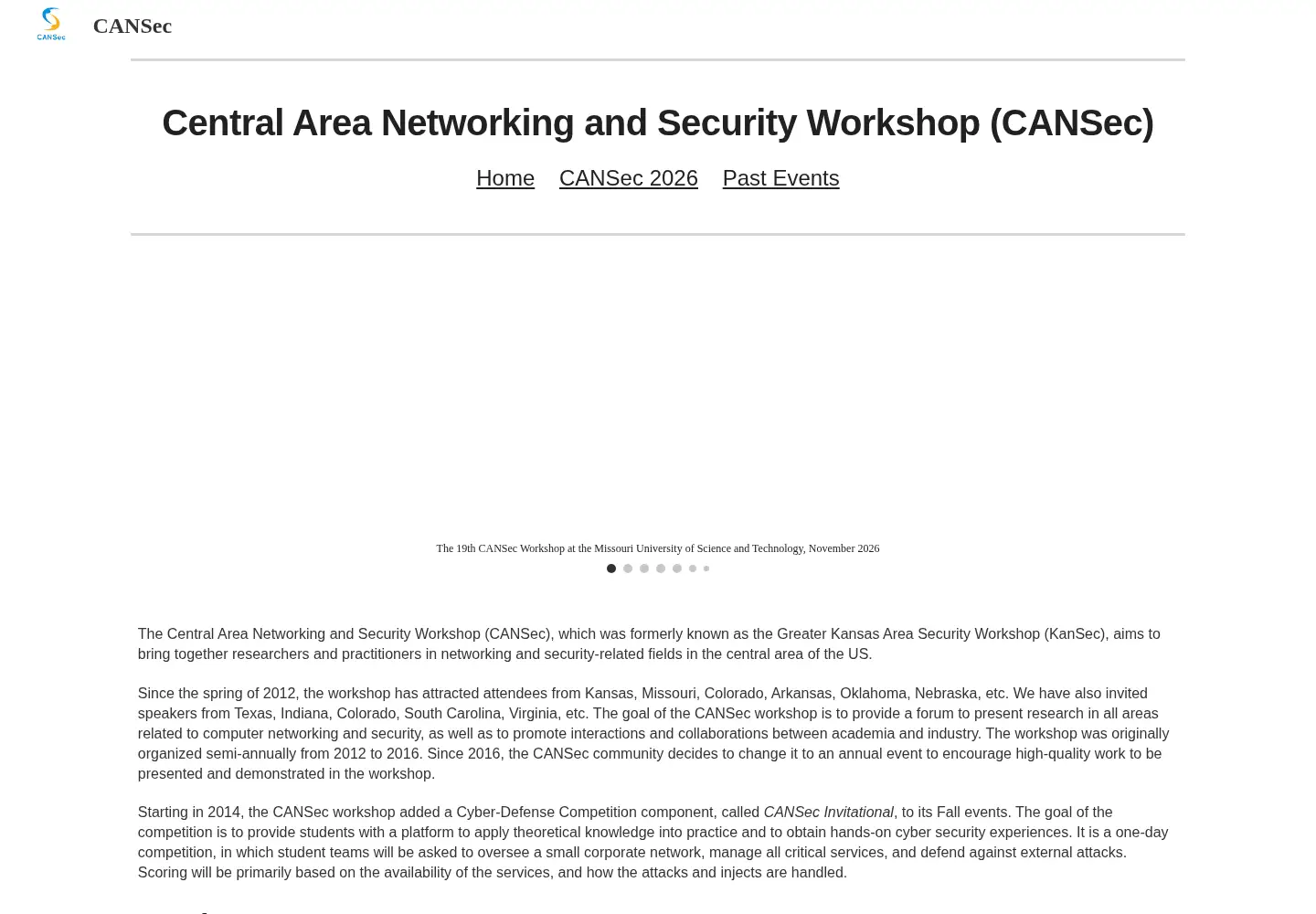 Captured homepage of cansec.org in the current scan