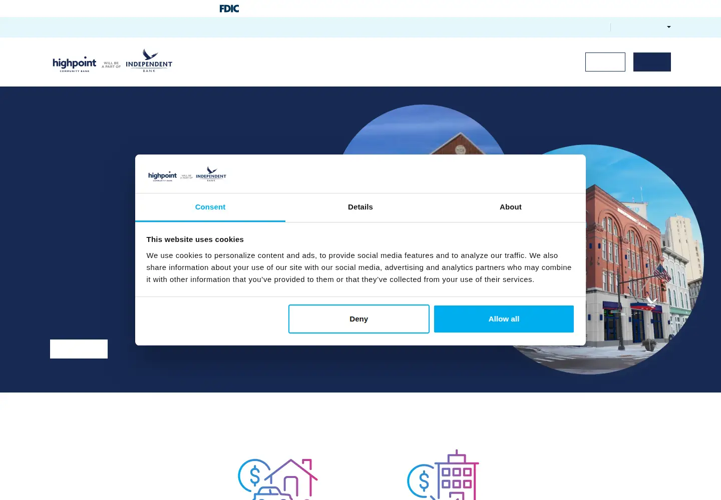 Captured homepage of highpointcommunitybank.com in the current scan
