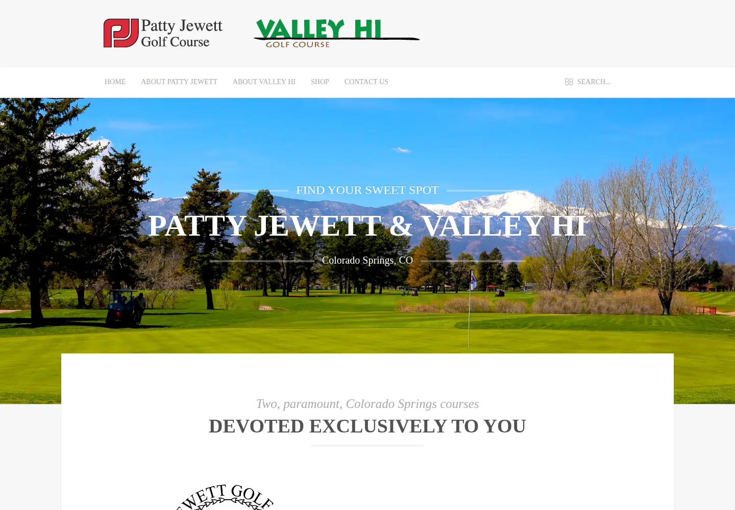 Captured homepage of pattyjewettgolfshop.com in the current scan
