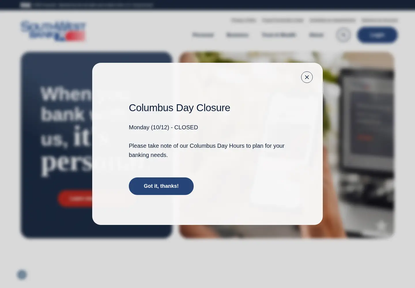 Screenshot of southwest.bank