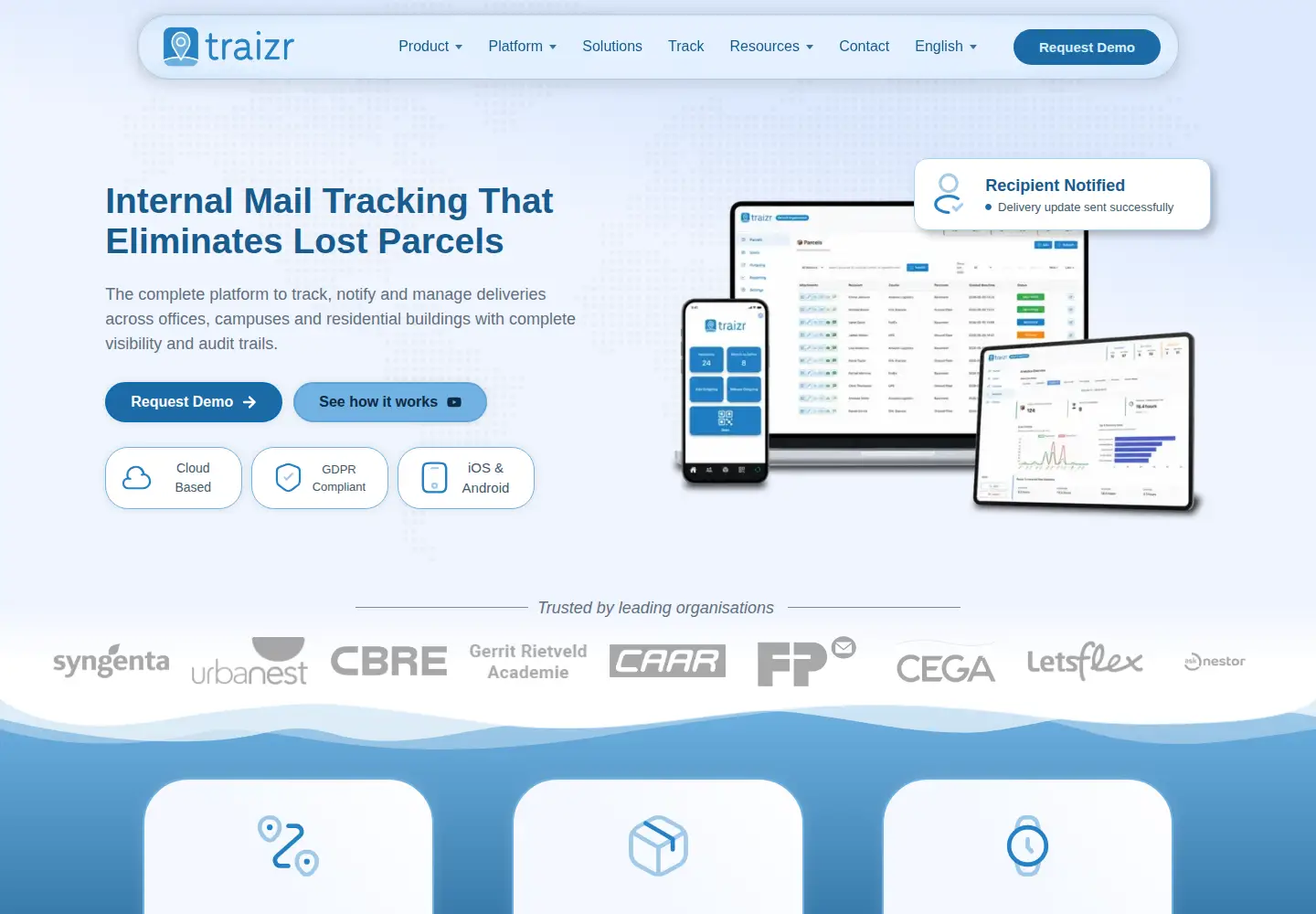 Screenshot of traizr.com