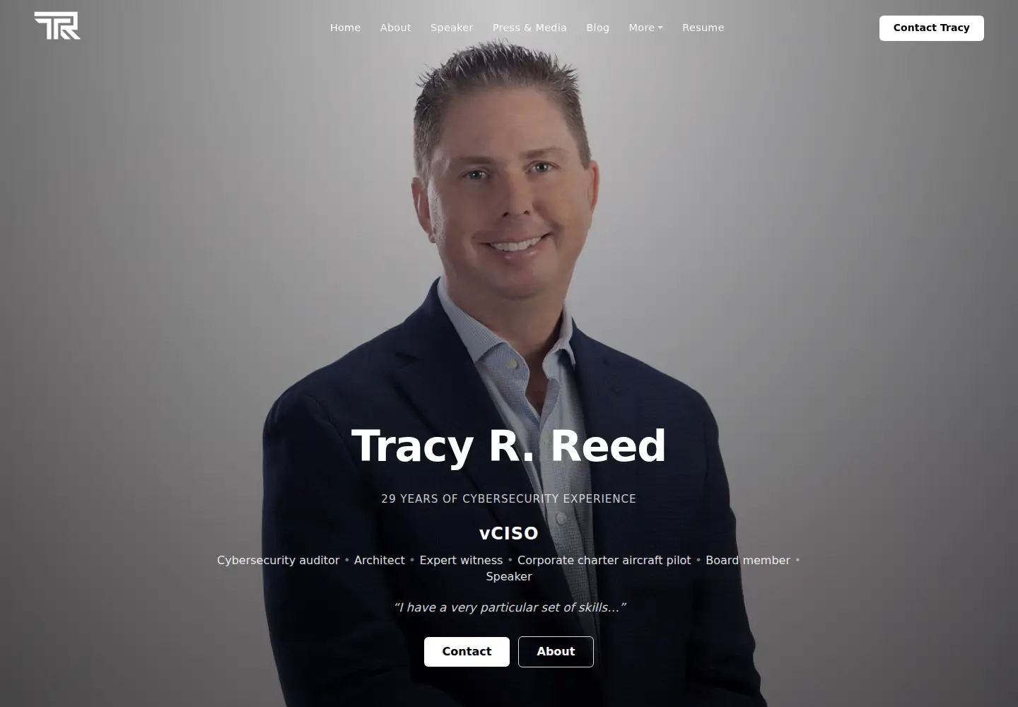 Screenshot of tracyreed.org