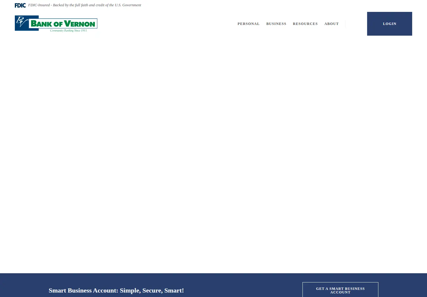 Captured homepage of bankofvernon.bank in the current scan