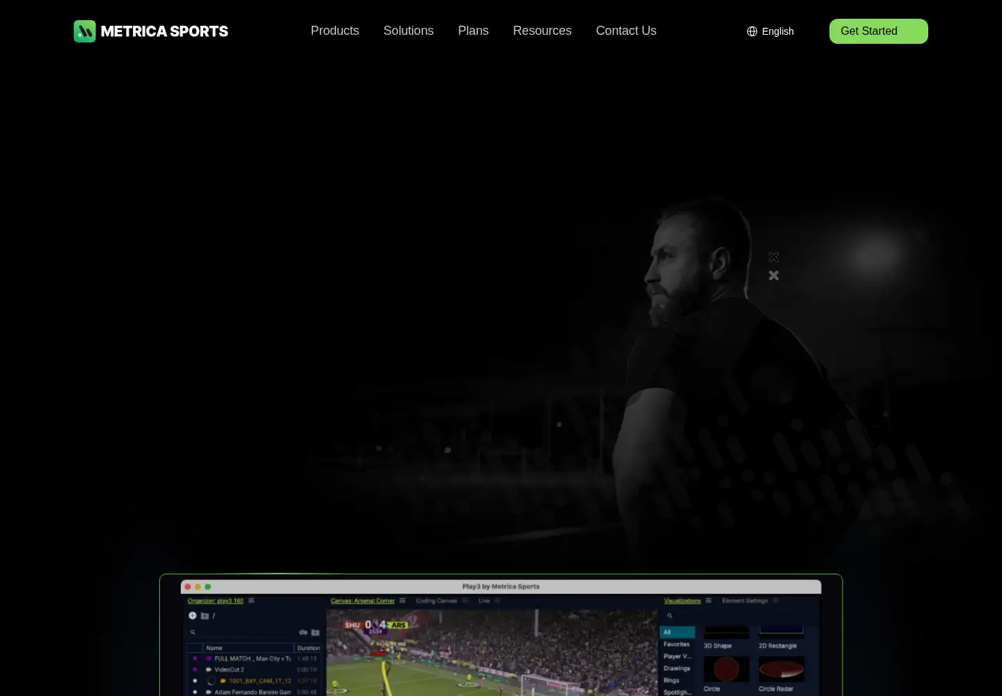 Captured homepage of metrica-sports.com in the current scan