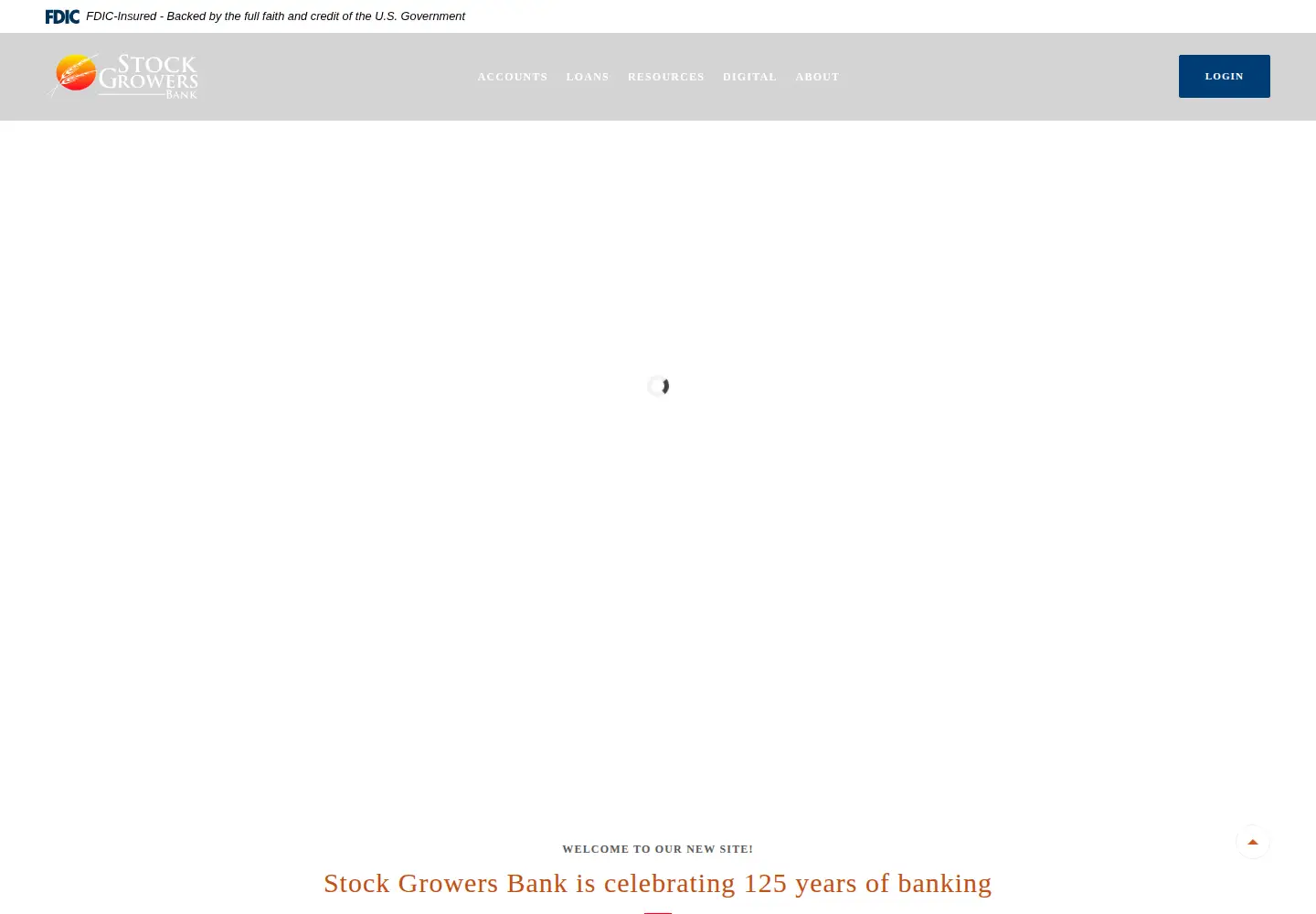 Captured homepage of stockgrowers.bank in the current scan