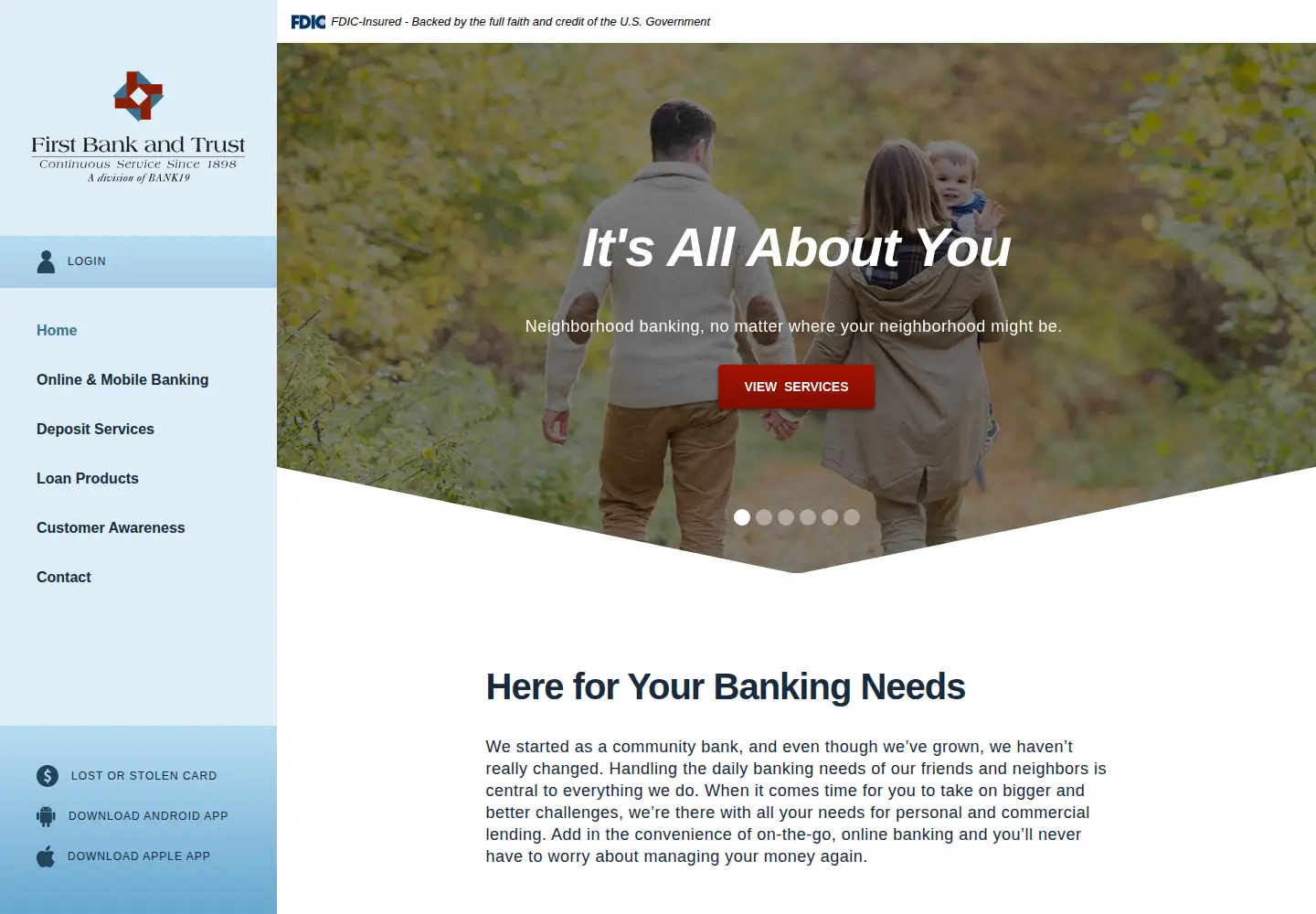 Screenshot of firstmemphis.com