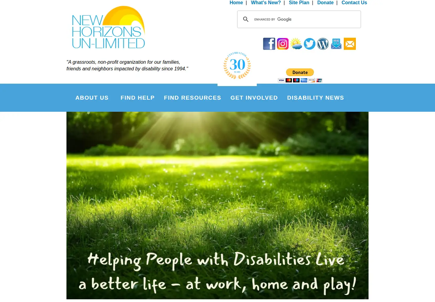 Screenshot of new-horizons.org
