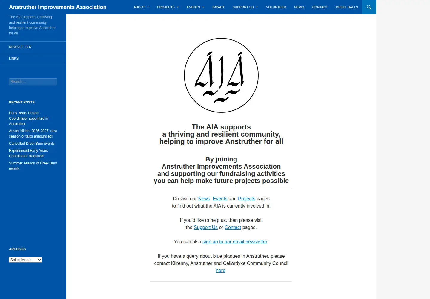 Screenshot of anstrutherimprovements.org