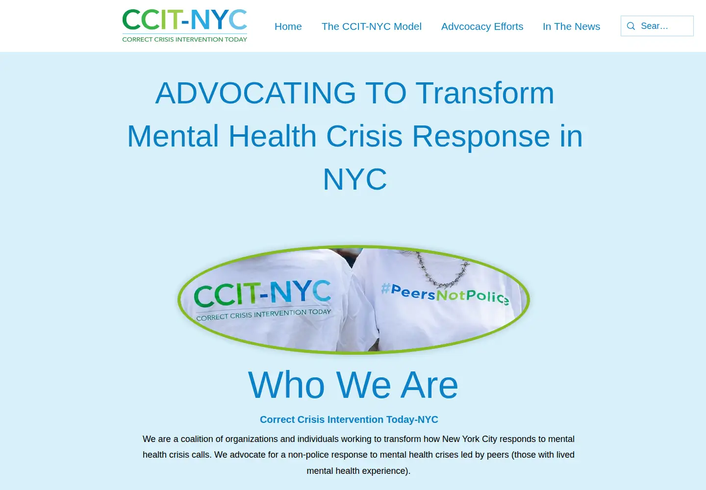 Captured homepage of ccitnyc.org in the current scan